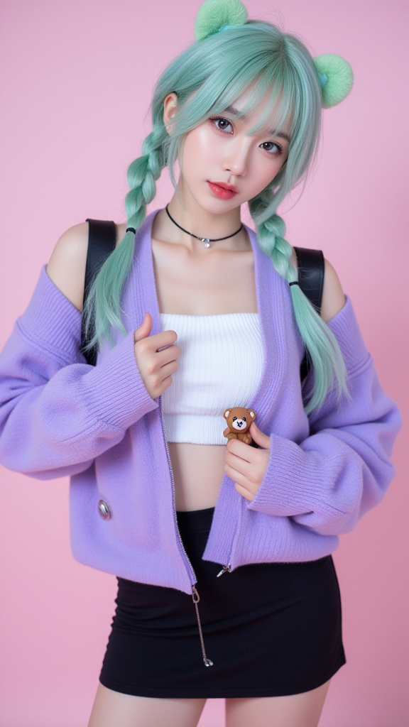 绿发女孩