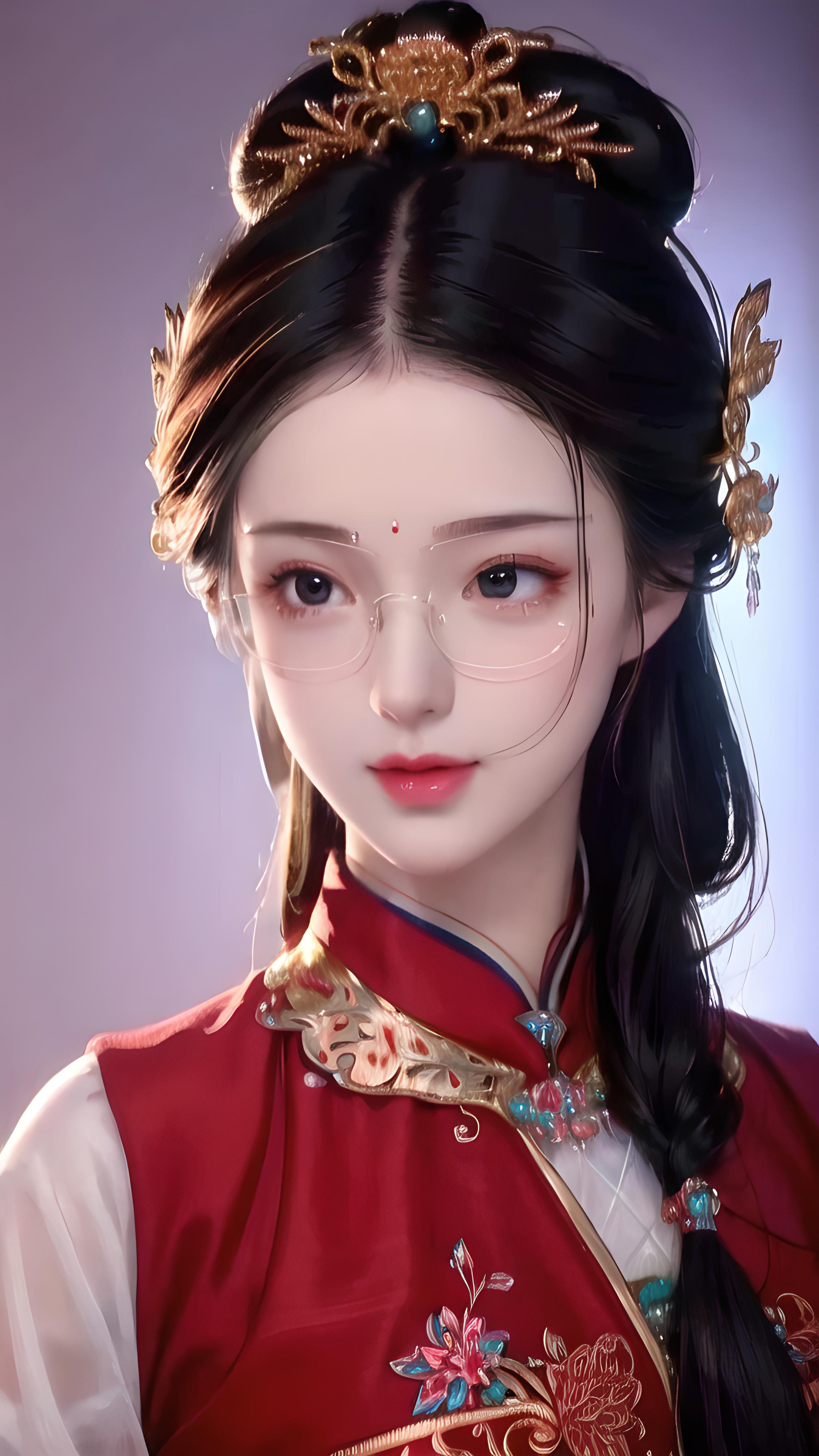 穿汉服的少女