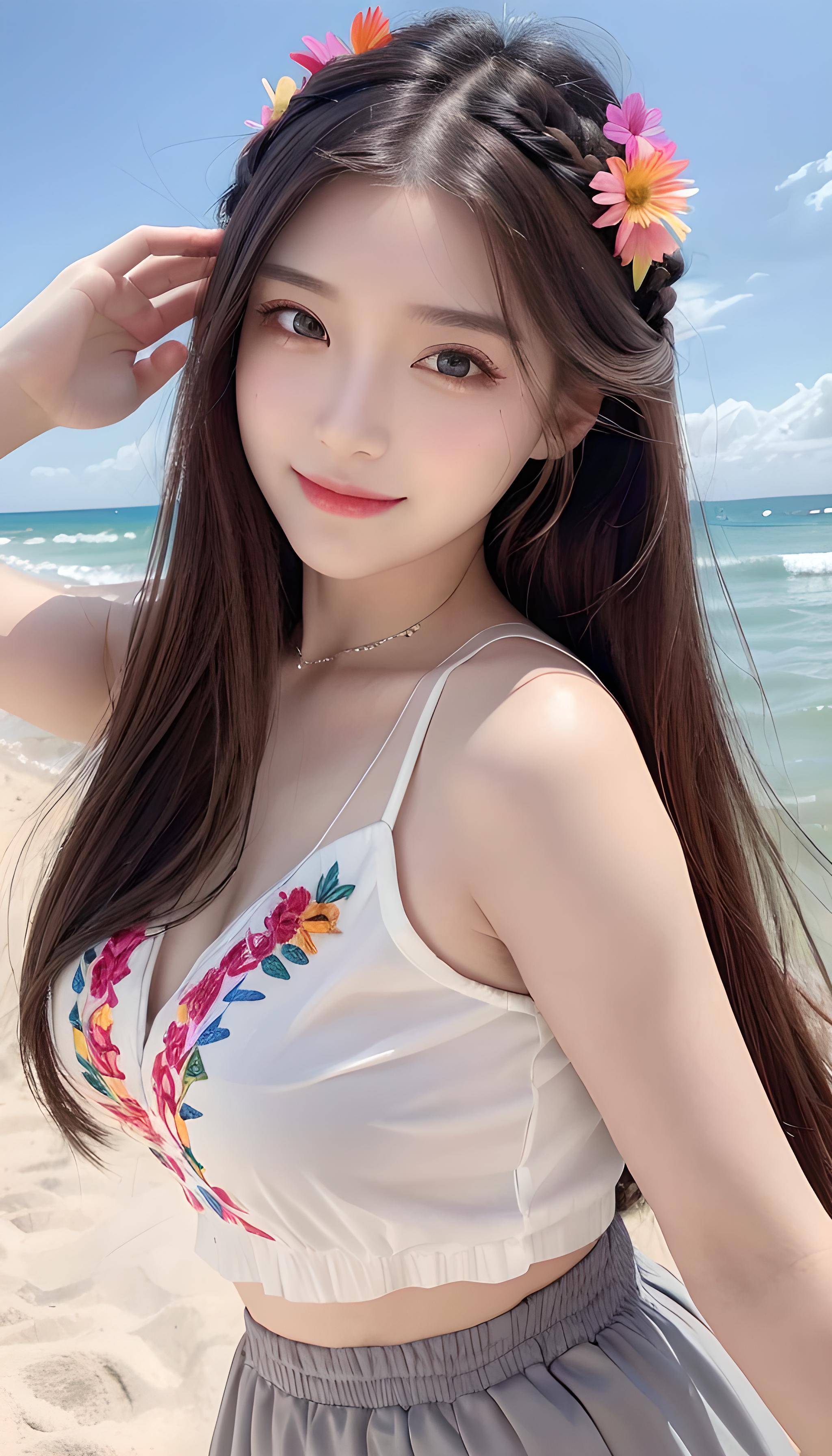 海边美女