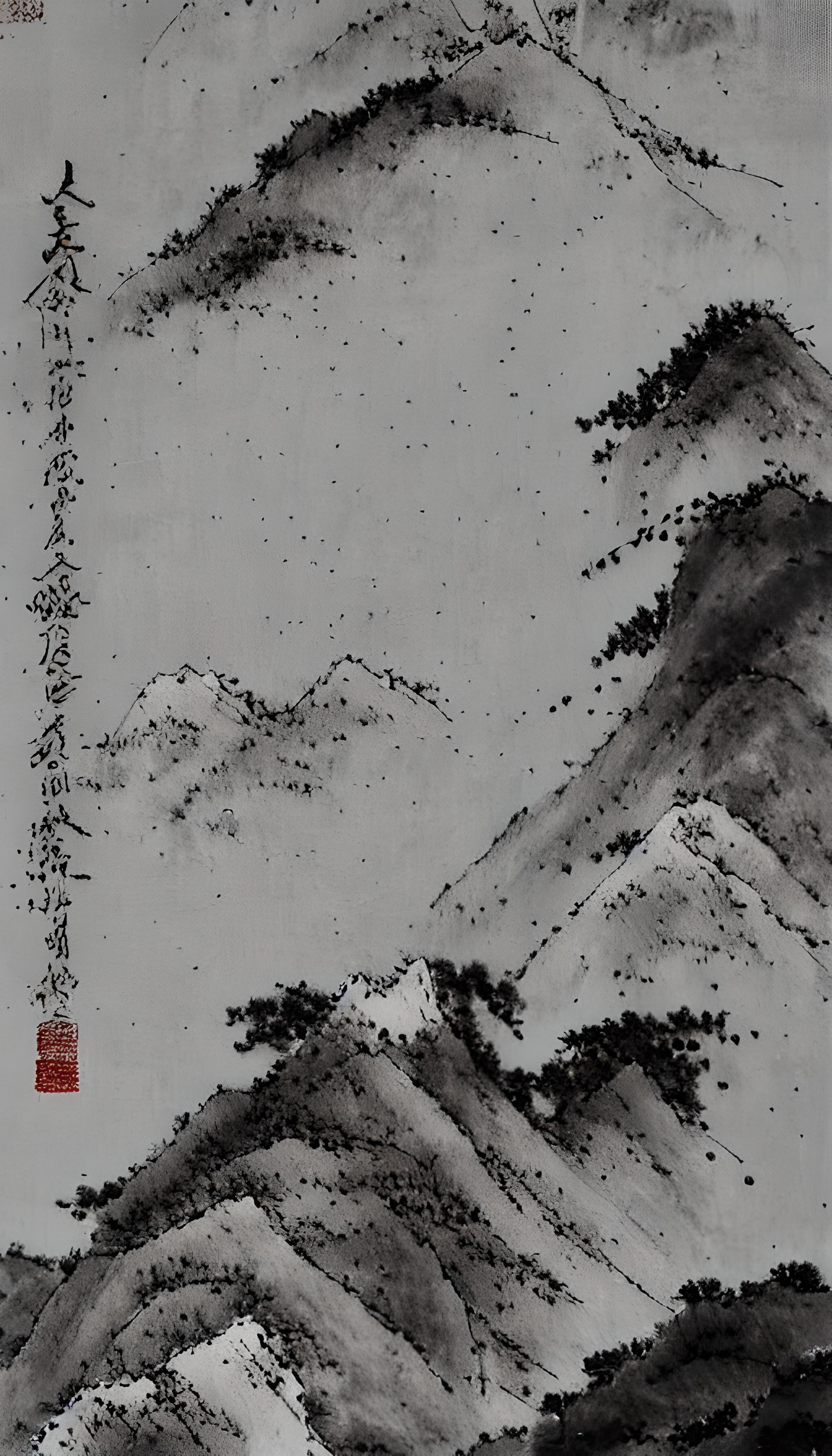 山水水墨画