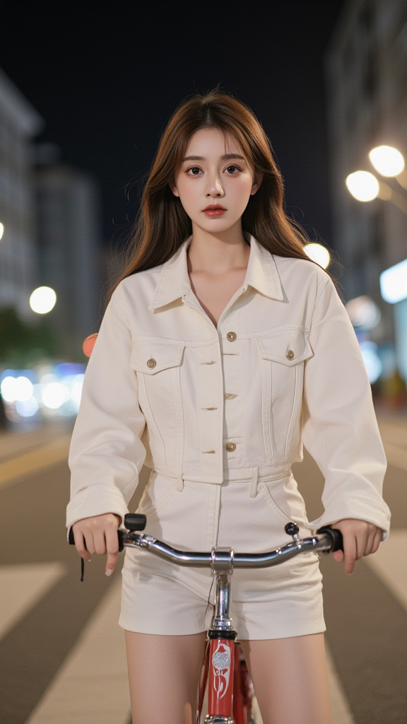 牛仔上衣女孩