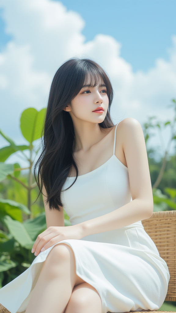 吊带裙女孩