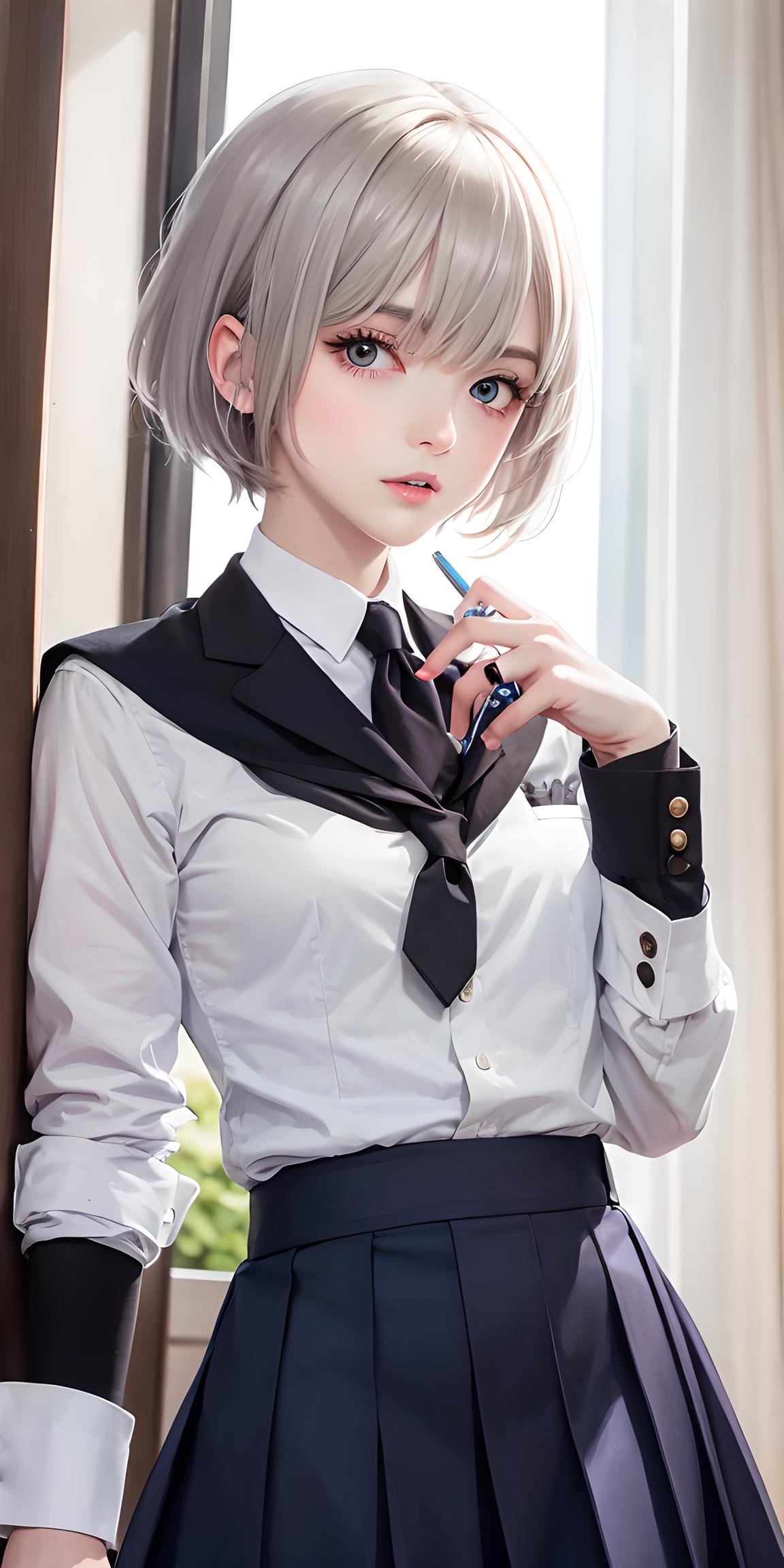 穿校服的2b