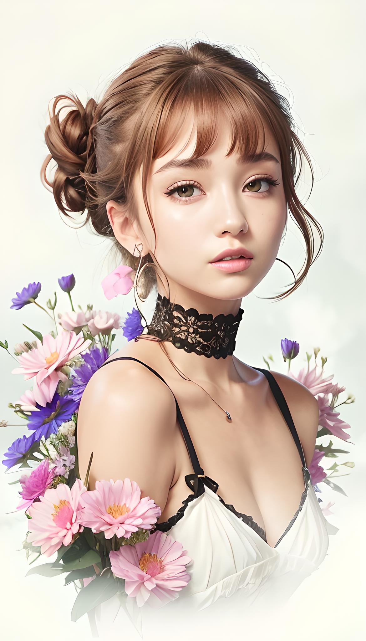 鲜花与美女