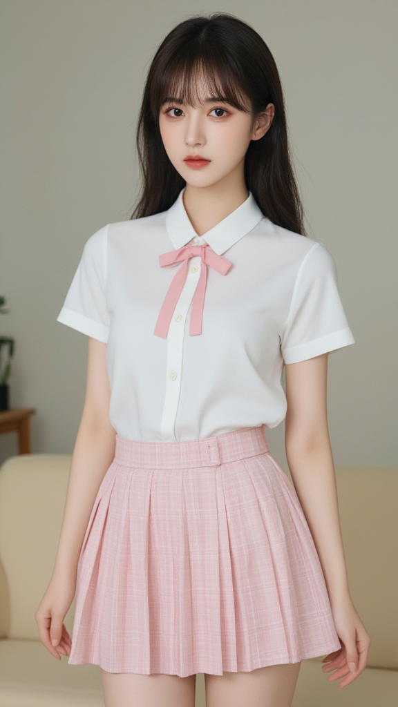 半袖衬衫女孩