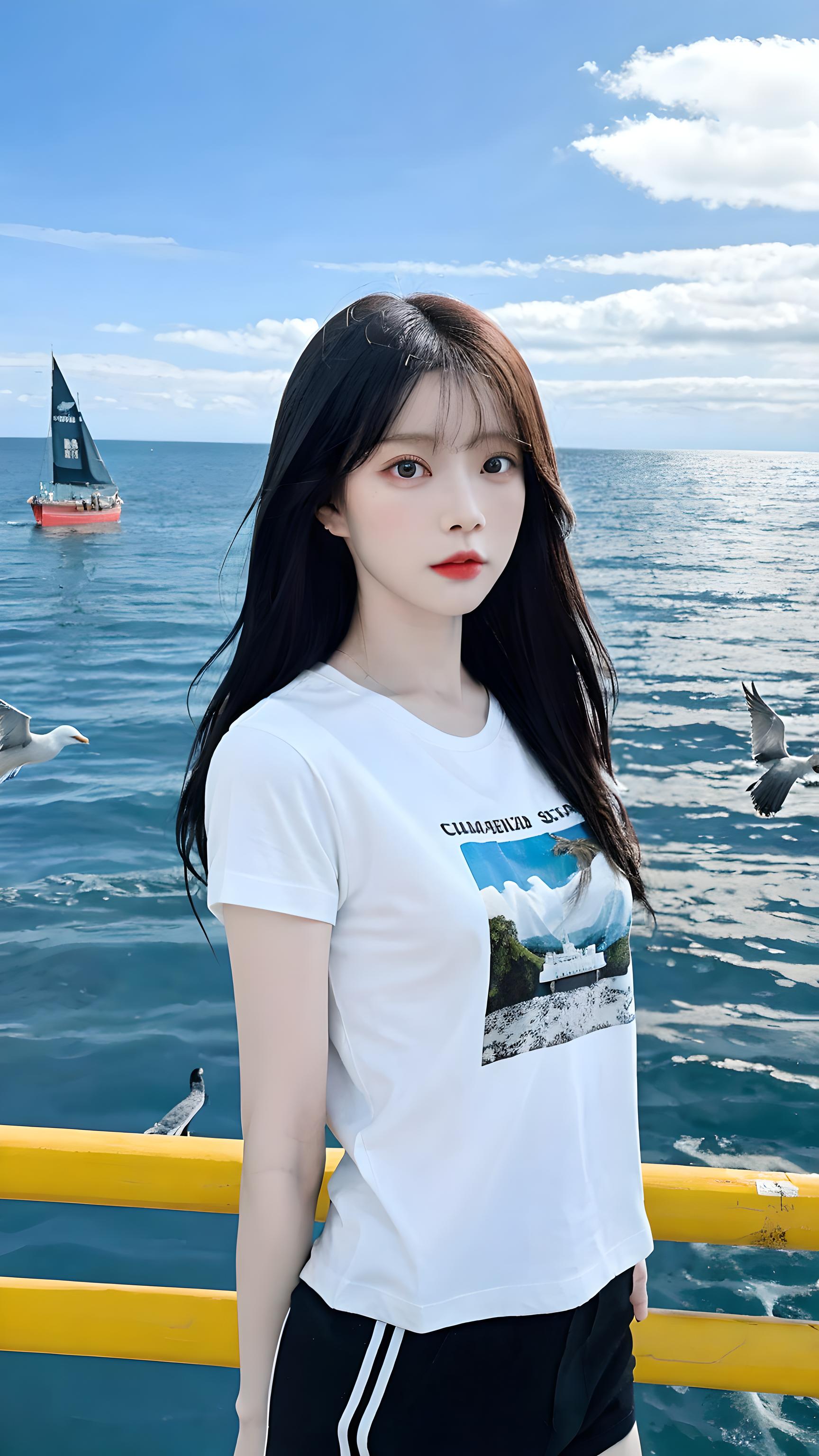 海边美女