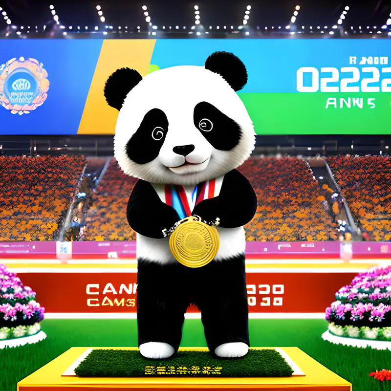 2023中国杭州亚运会-站在冠军领奖台上