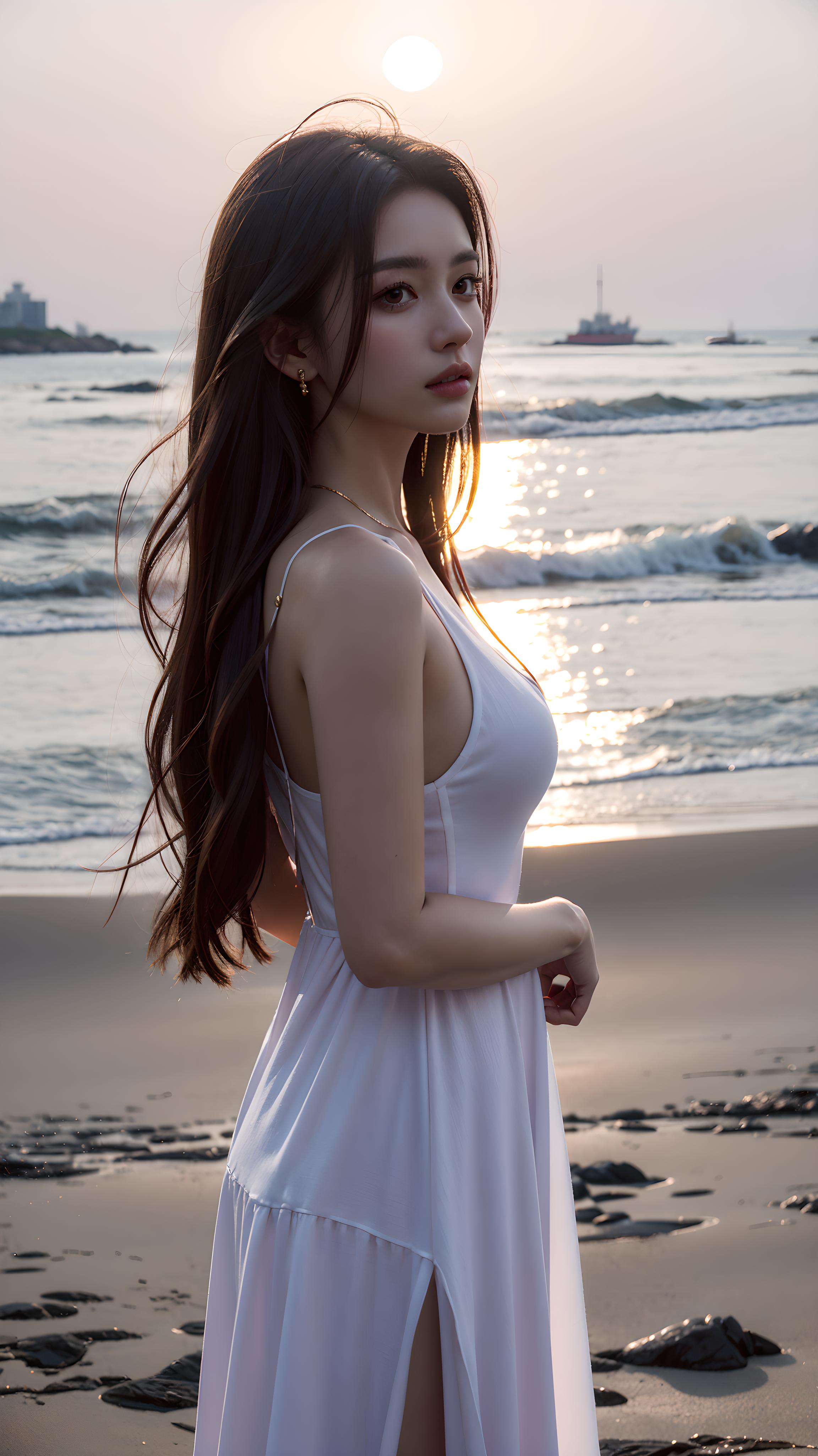 海边美女