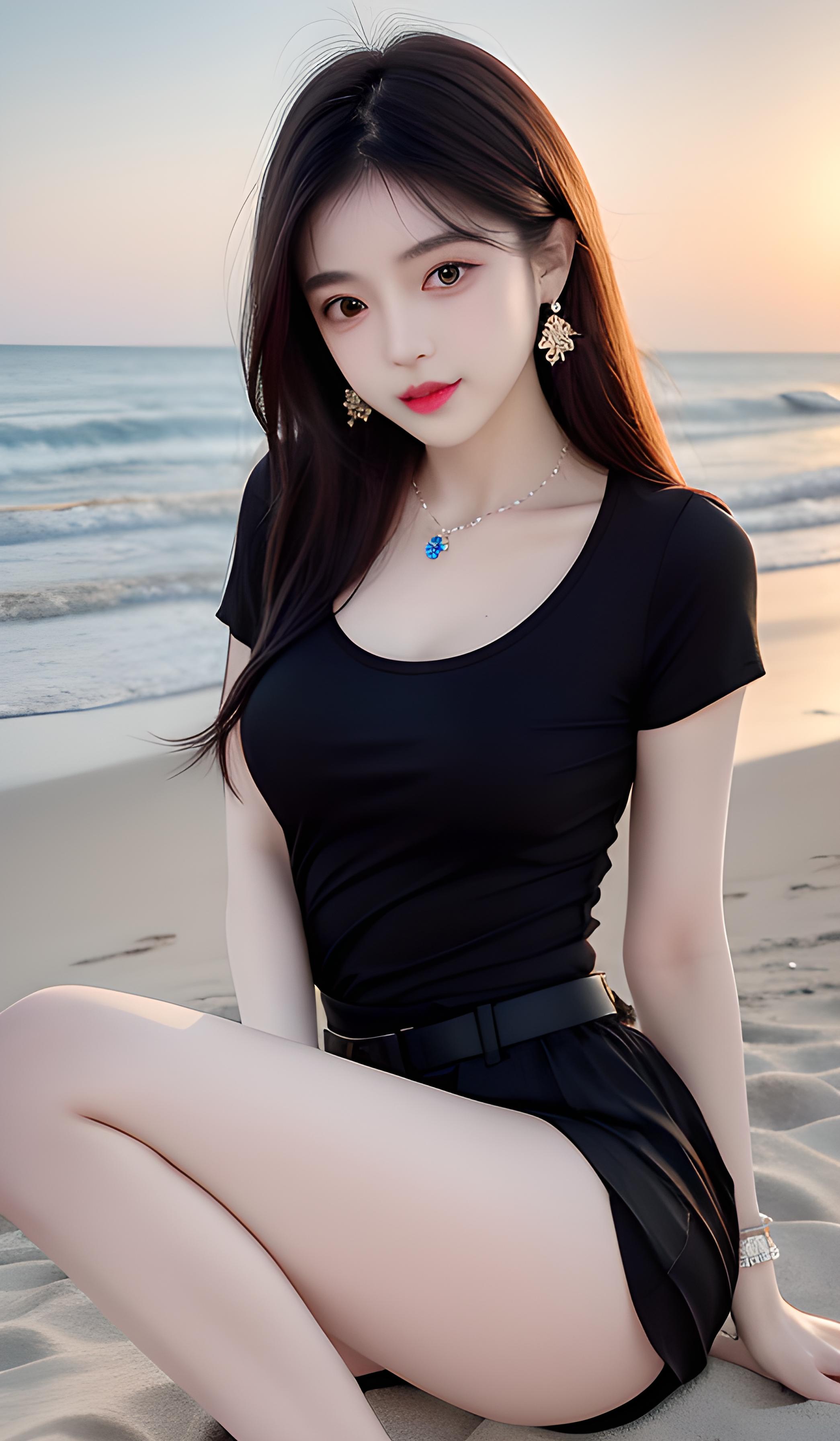 海边美女