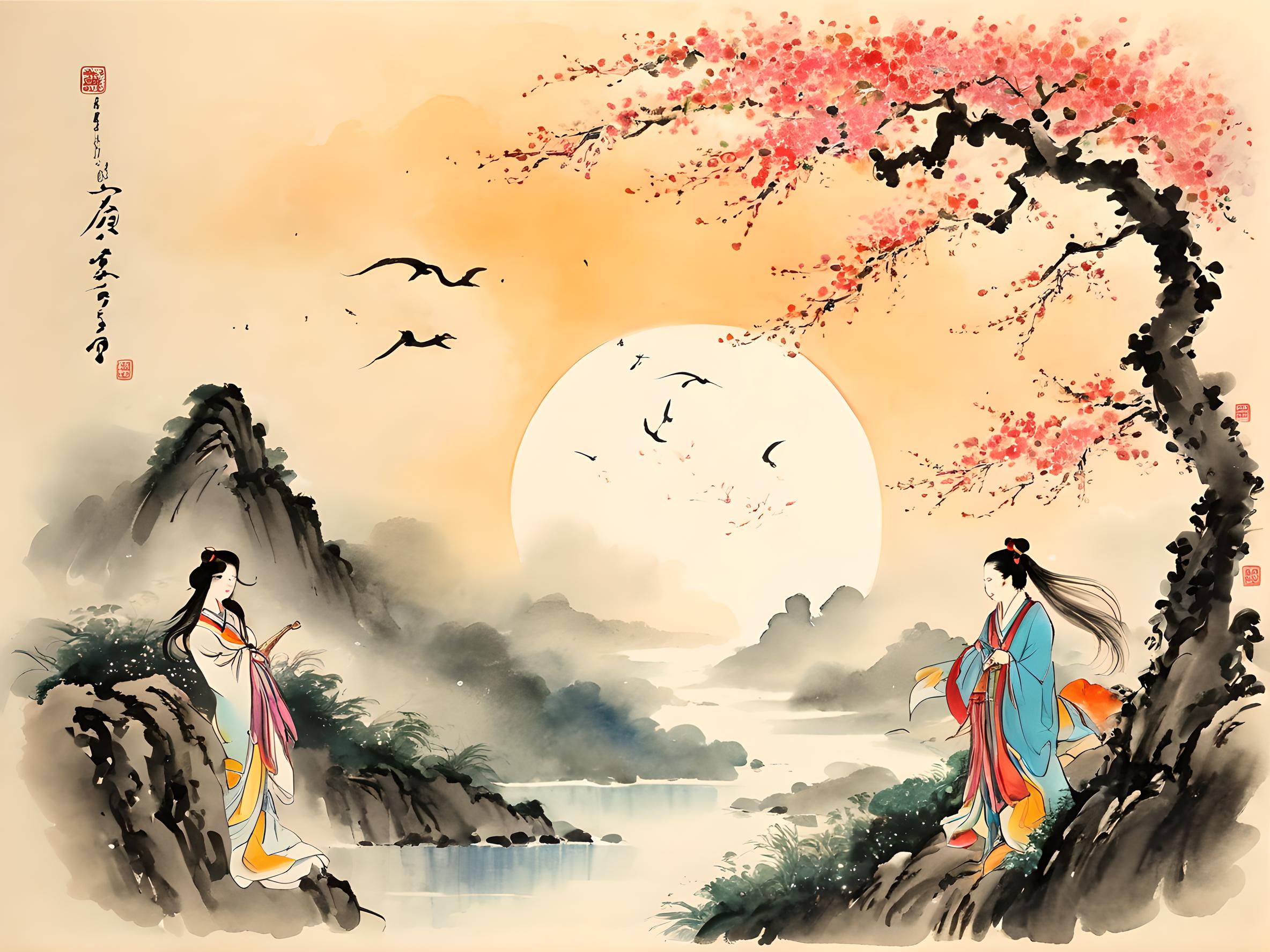 身无彩凤双飞翼，