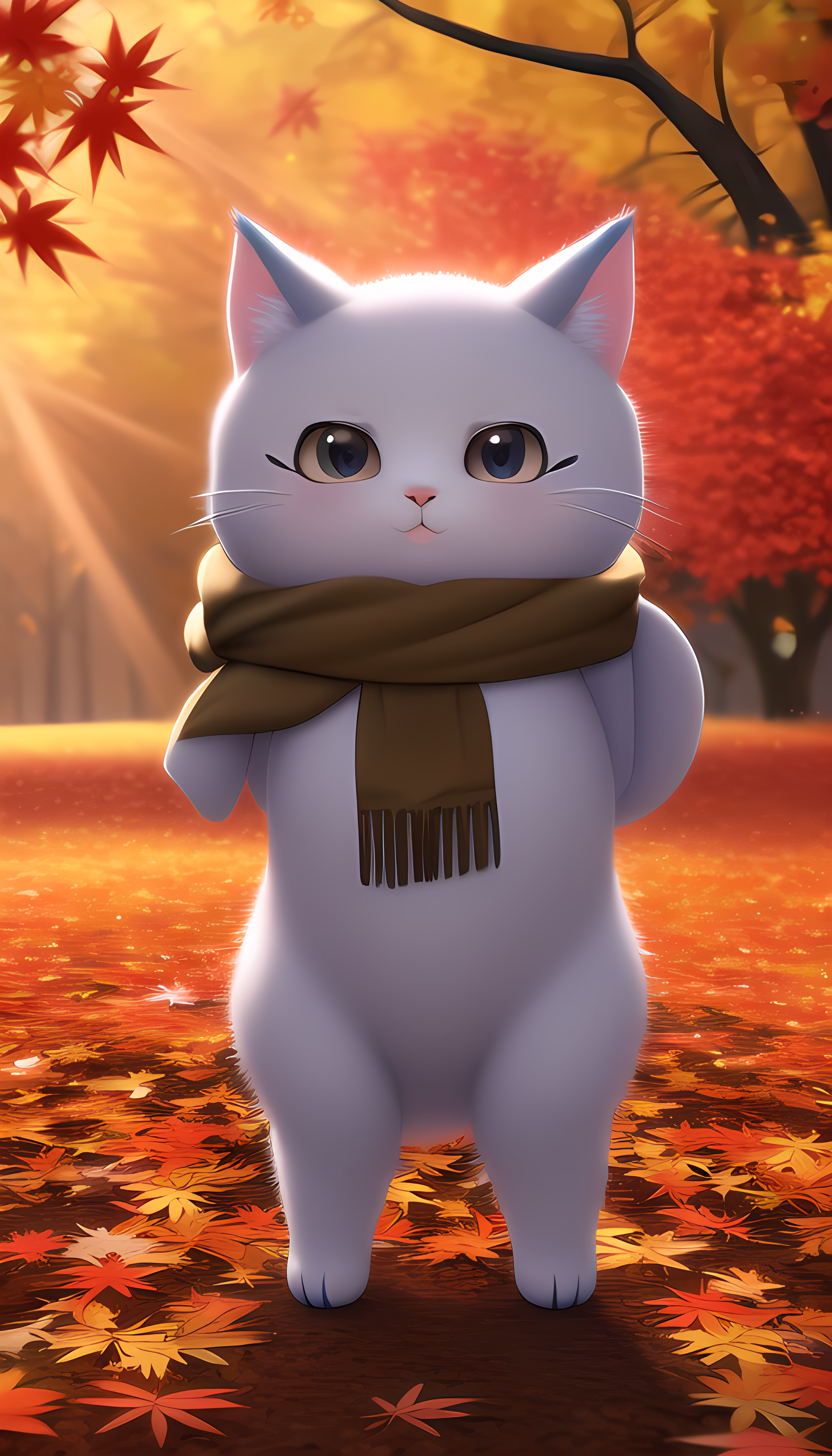 秋天的小猫咪