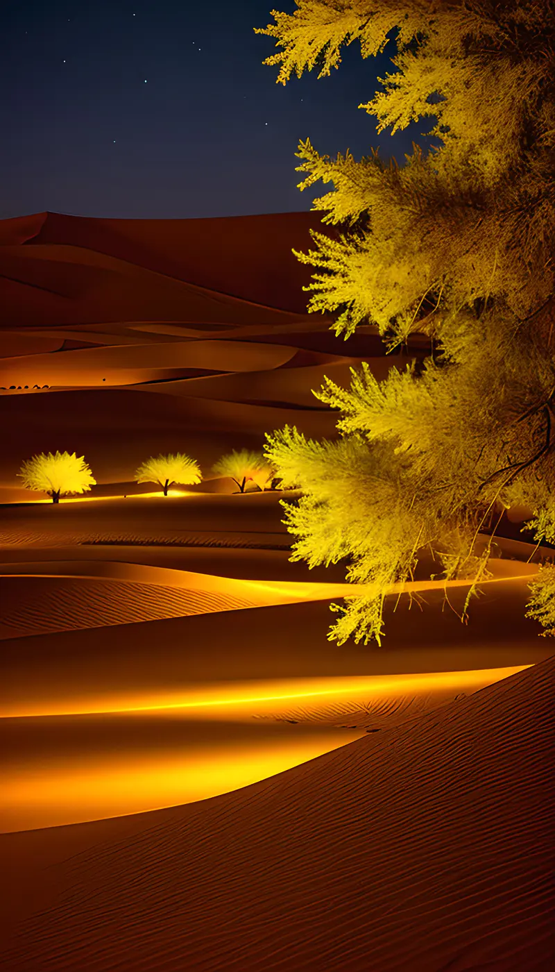 沙漠中的夜色