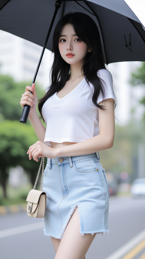 打伞的女孩