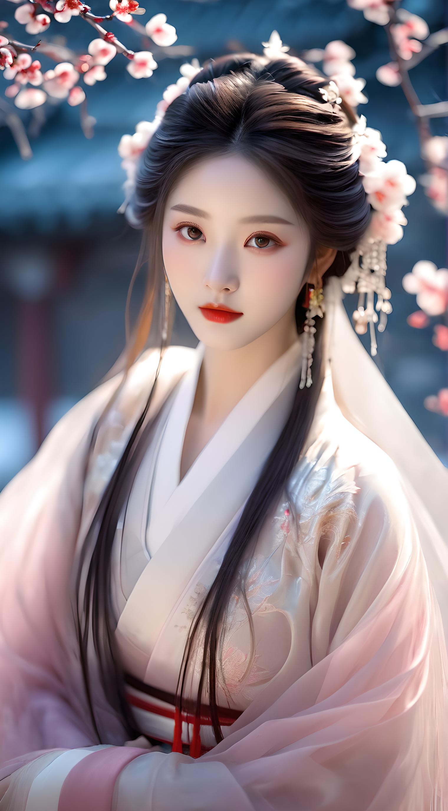 汉服雪中美女