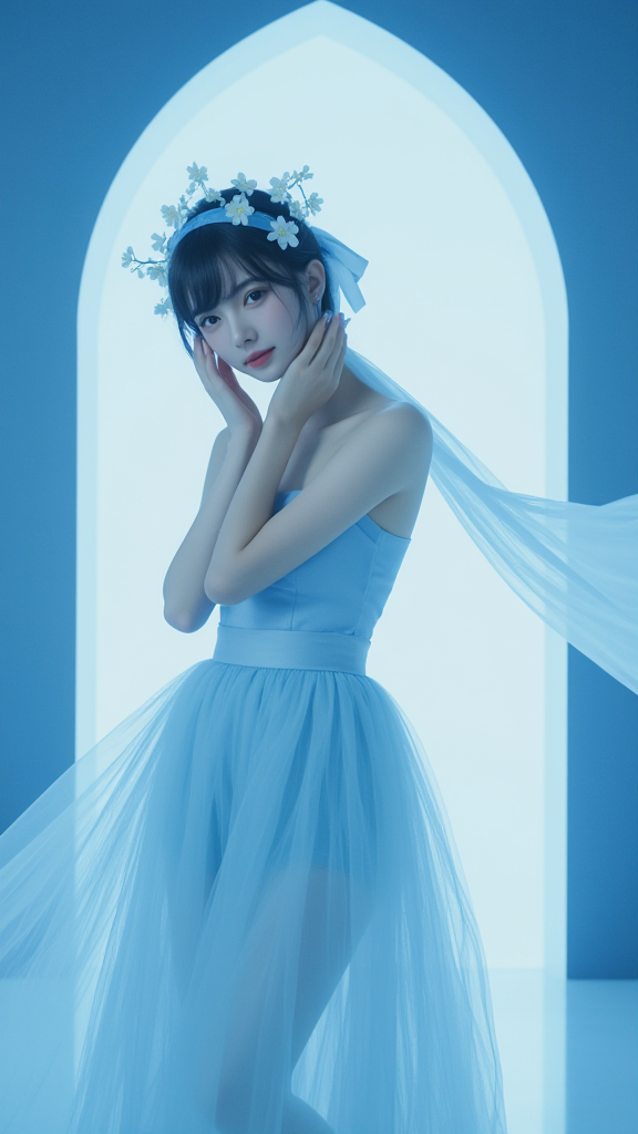 雪纺裙女孩