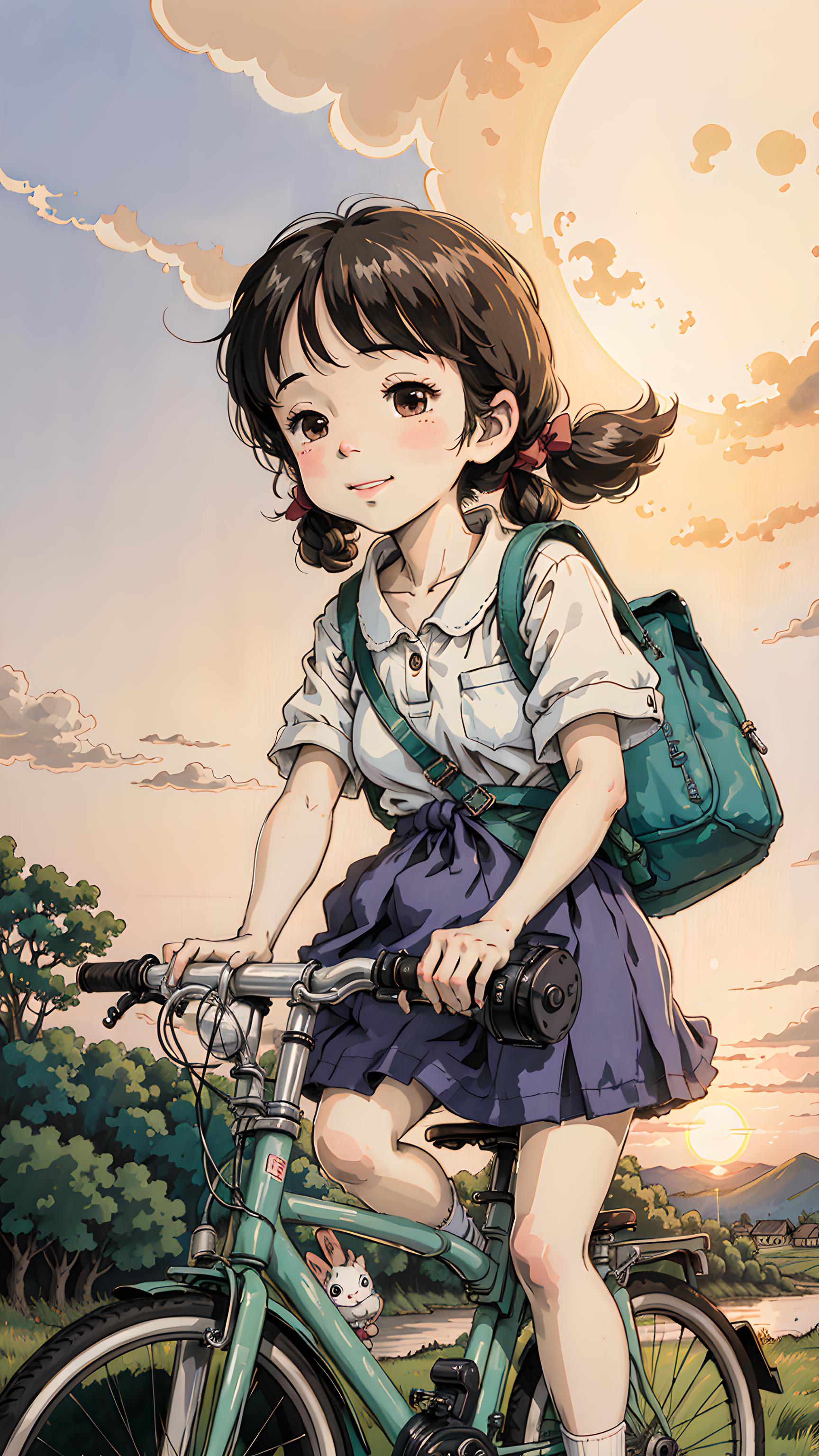 自行车小女孩