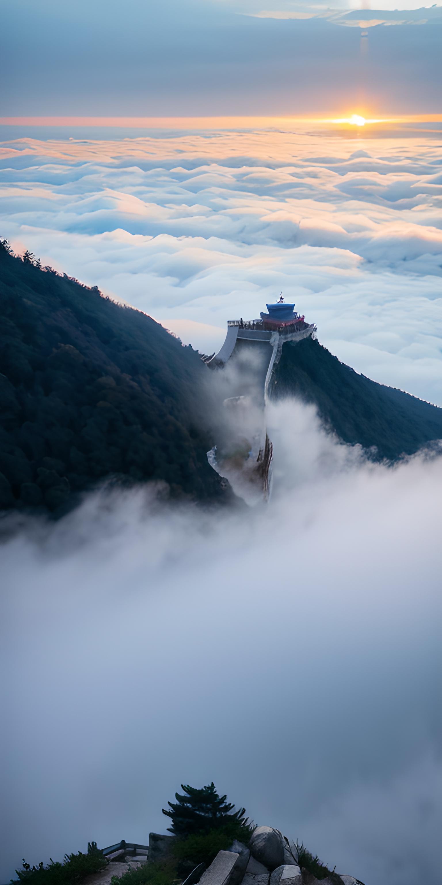 清晨的泰山