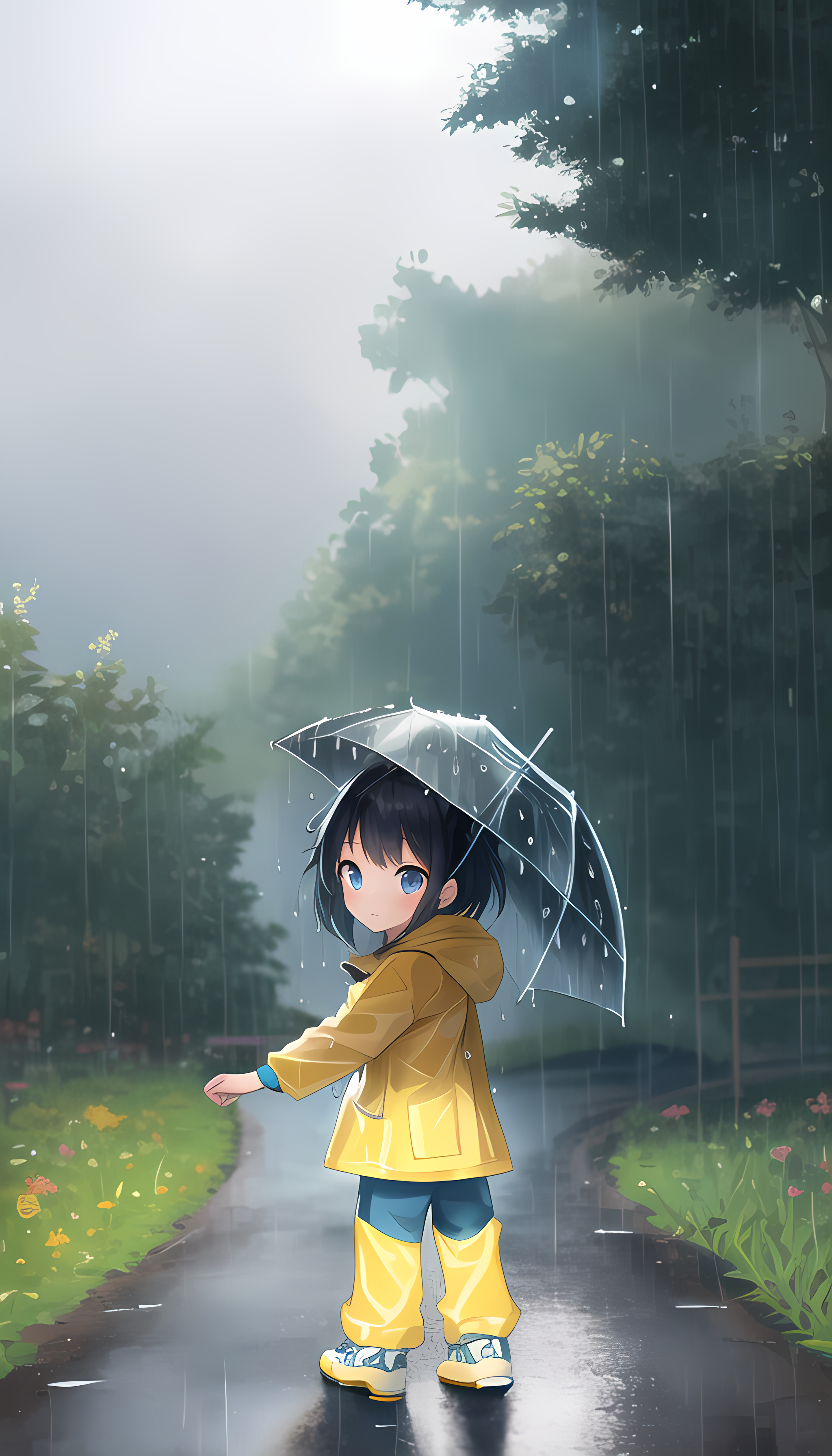 雨中女孩