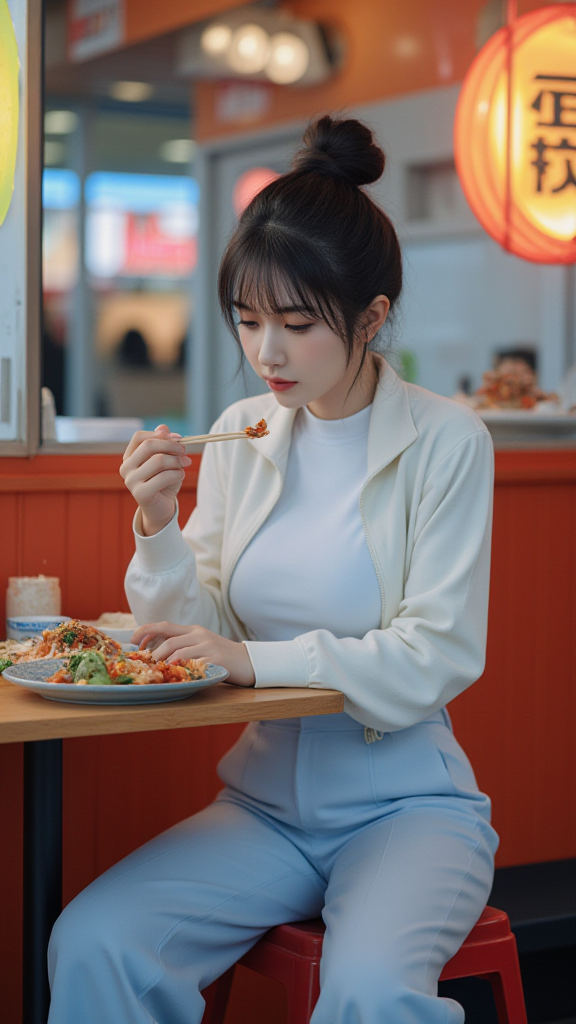吃饭的女孩