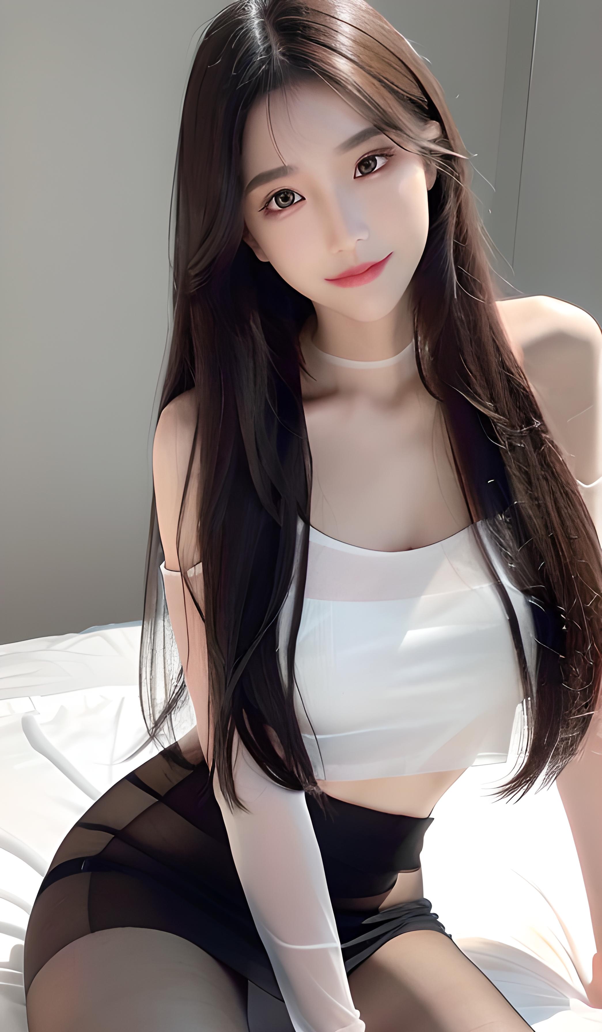 黑白丝美女