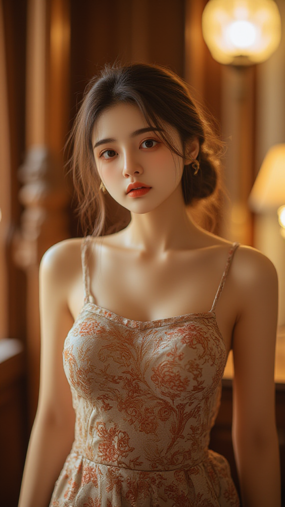 灯光美女