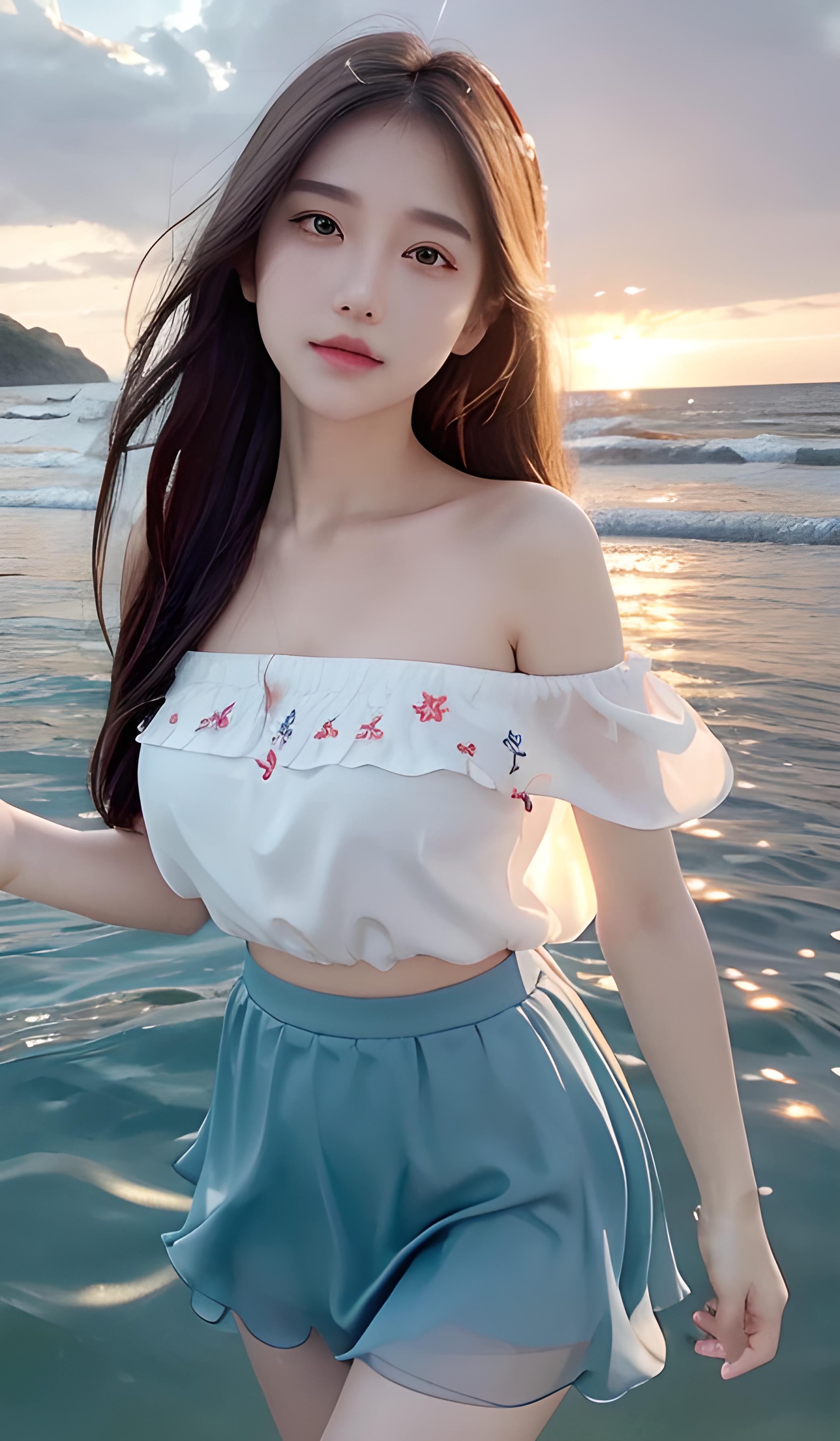 海边美女