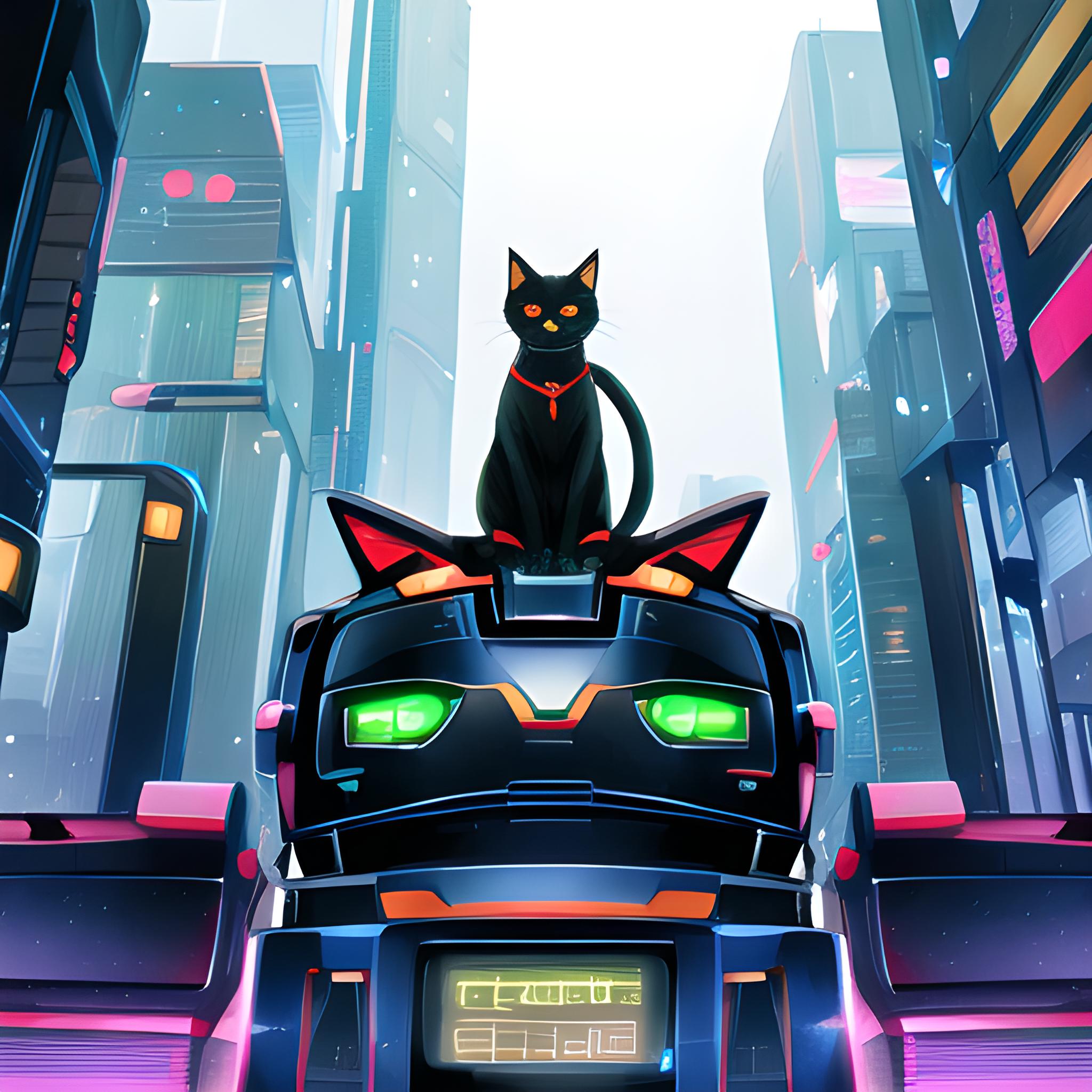 futuristic cat