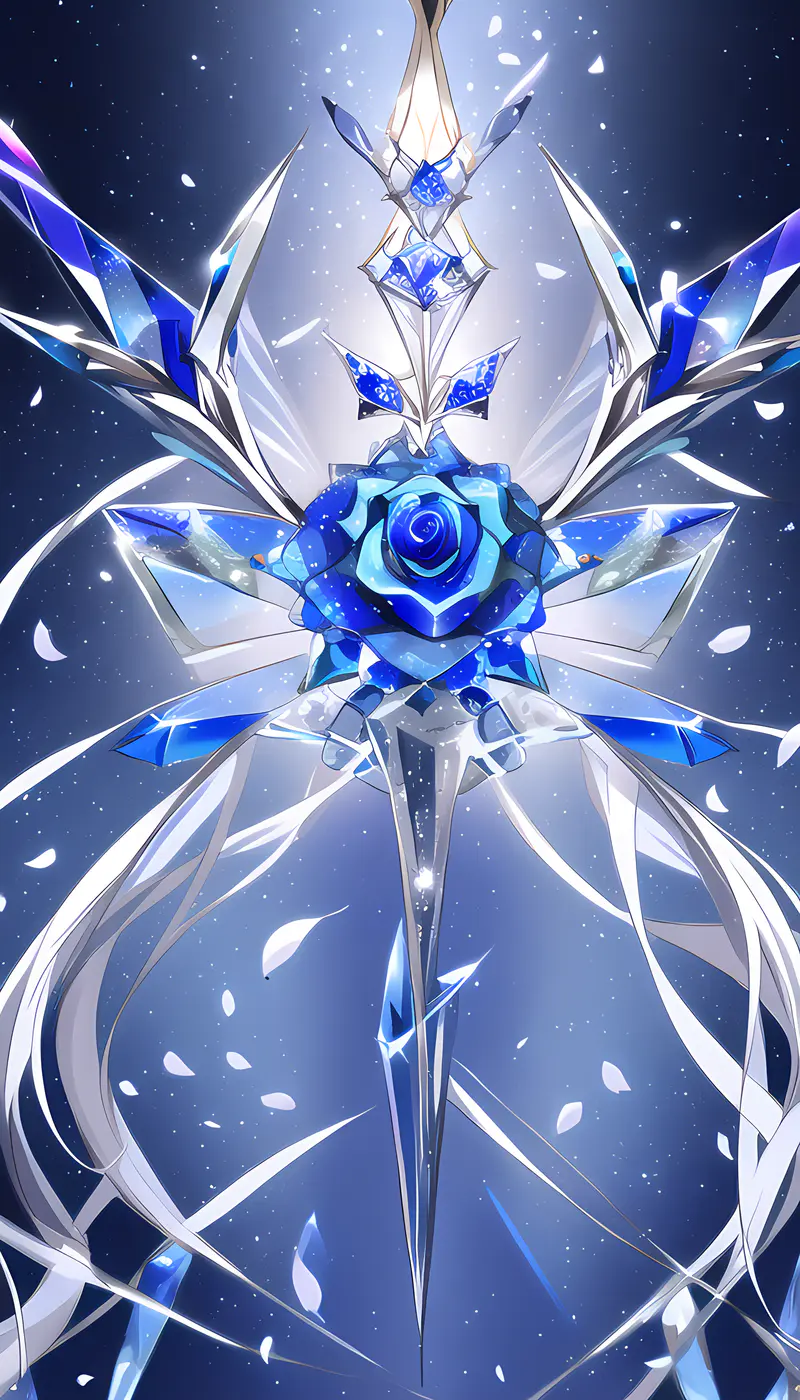 蓝玫瑰法杖