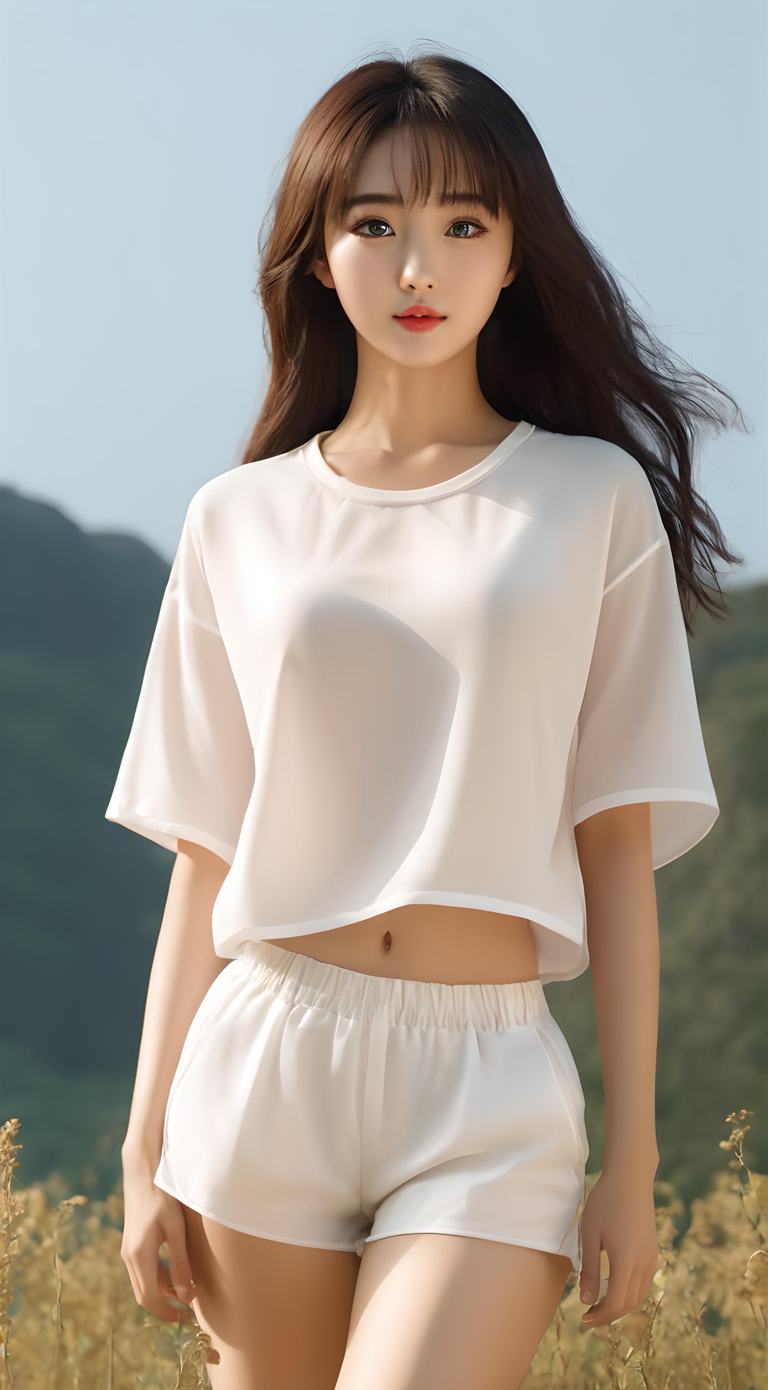 长发飘飘女孩