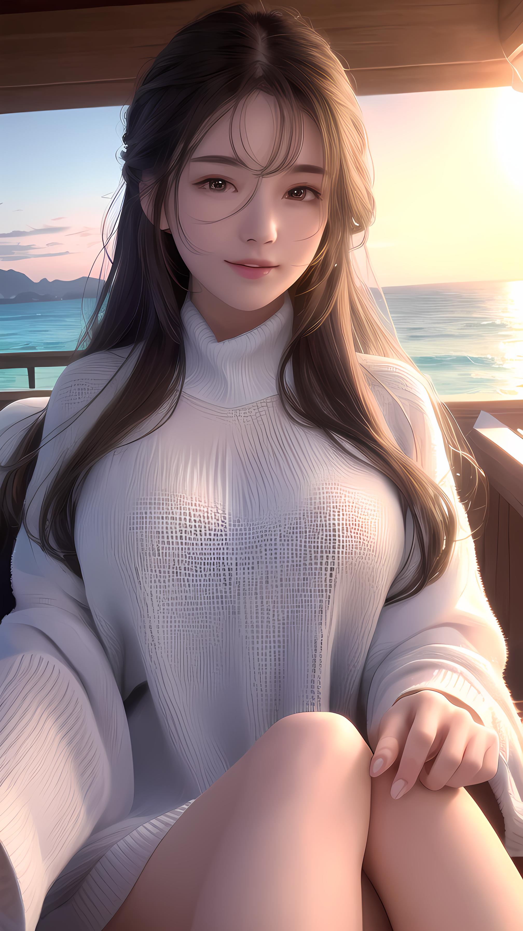 海边美女