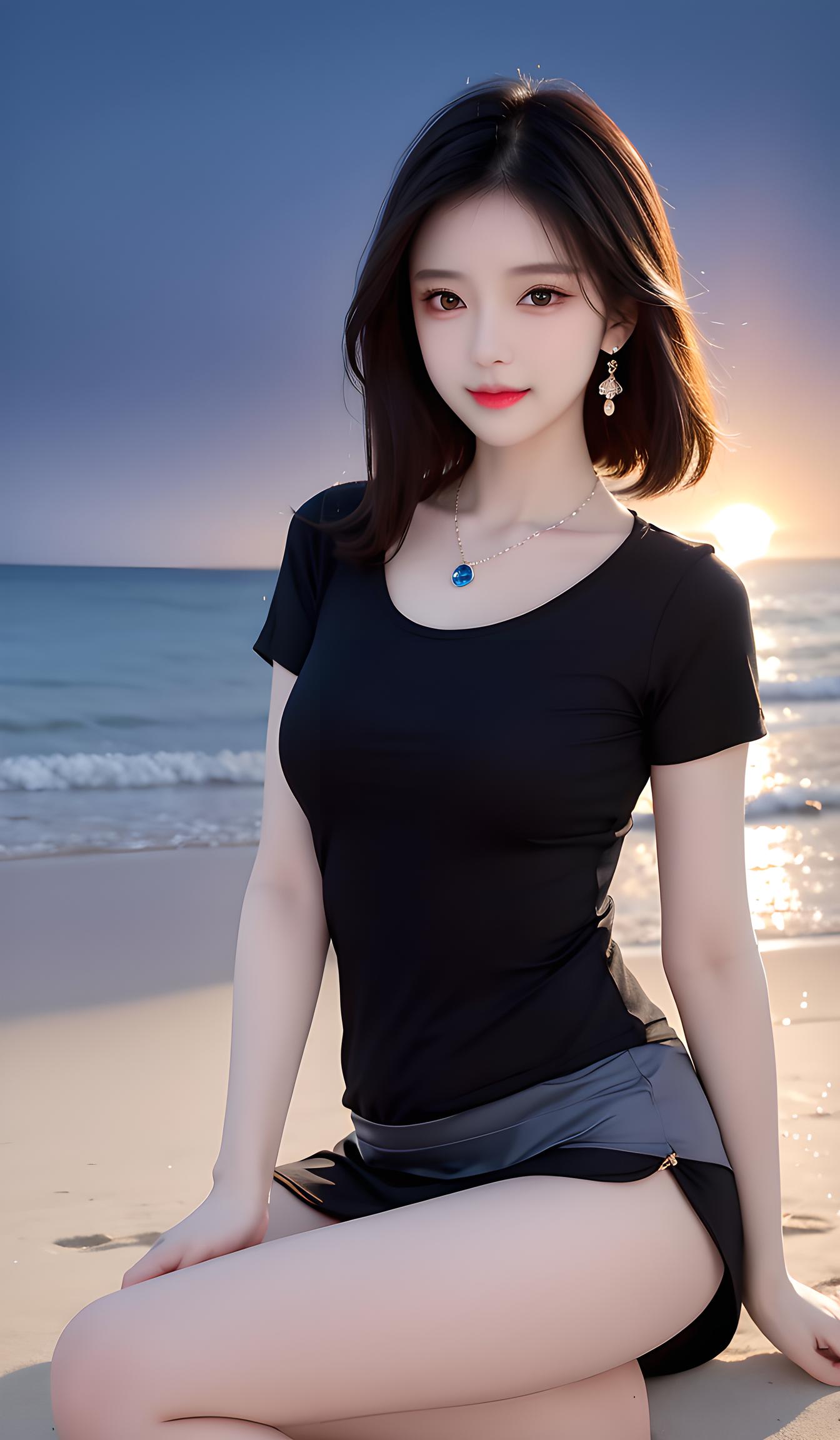 海边美女