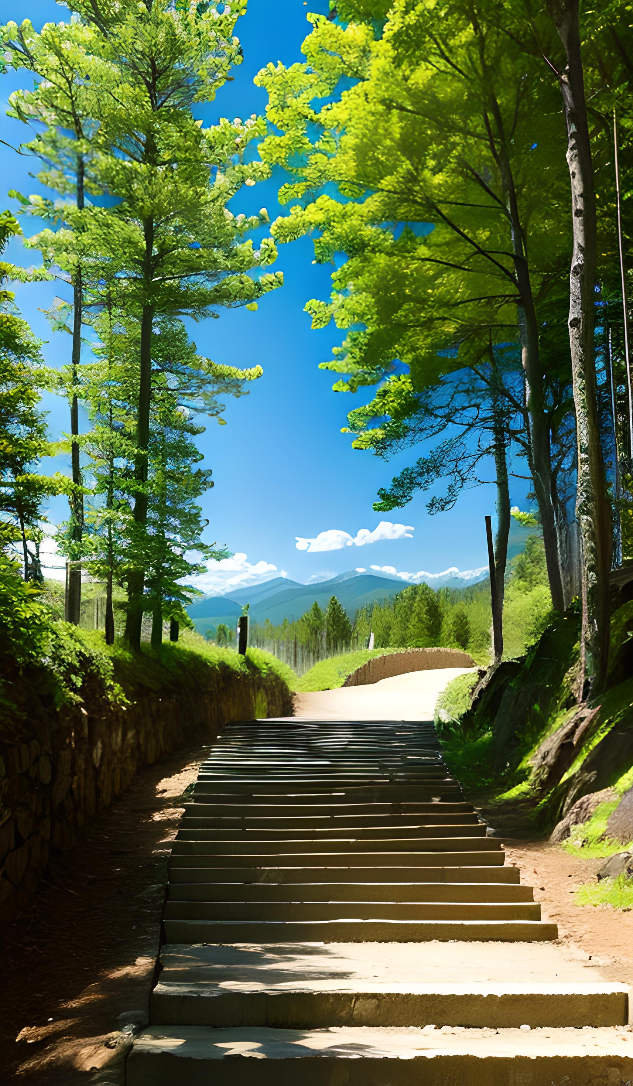 山边美景