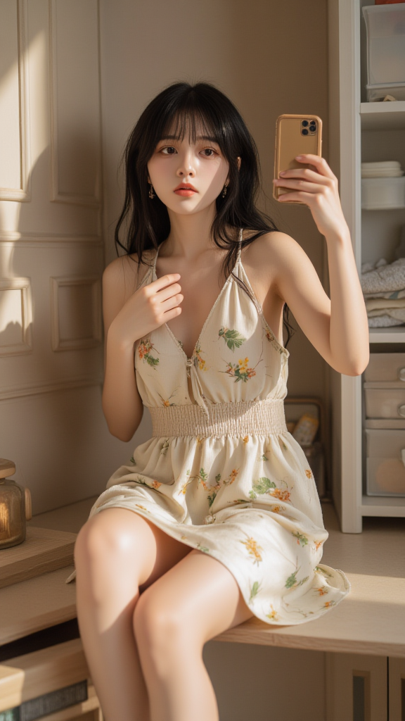 碎花裙女孩