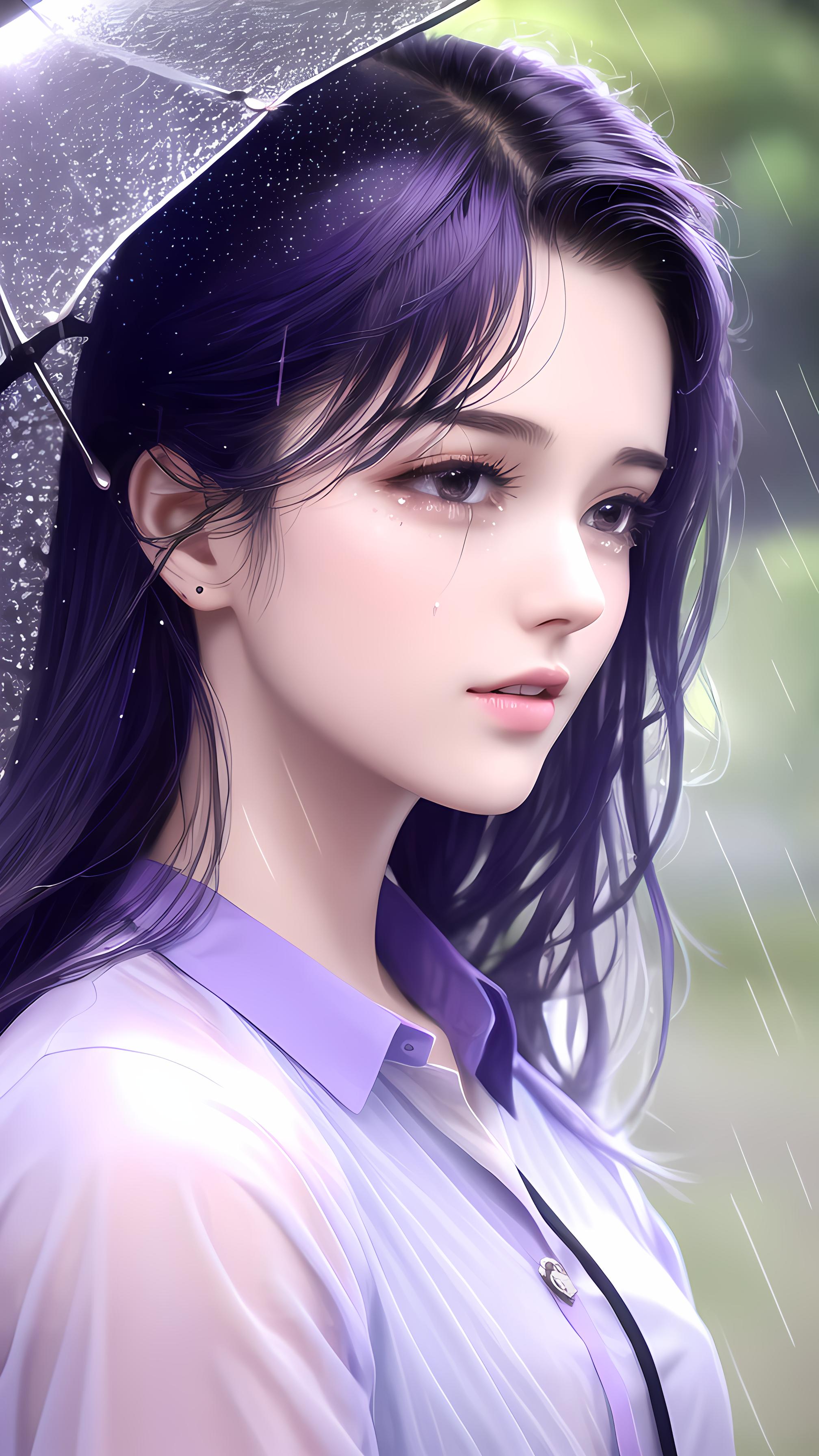 雨中少女