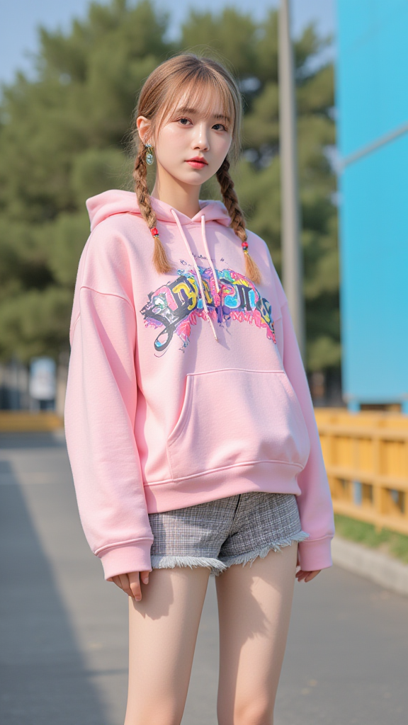 黄色小辫子女孩