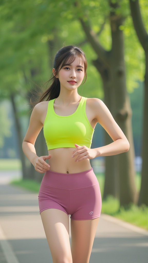 晨跑的女孩