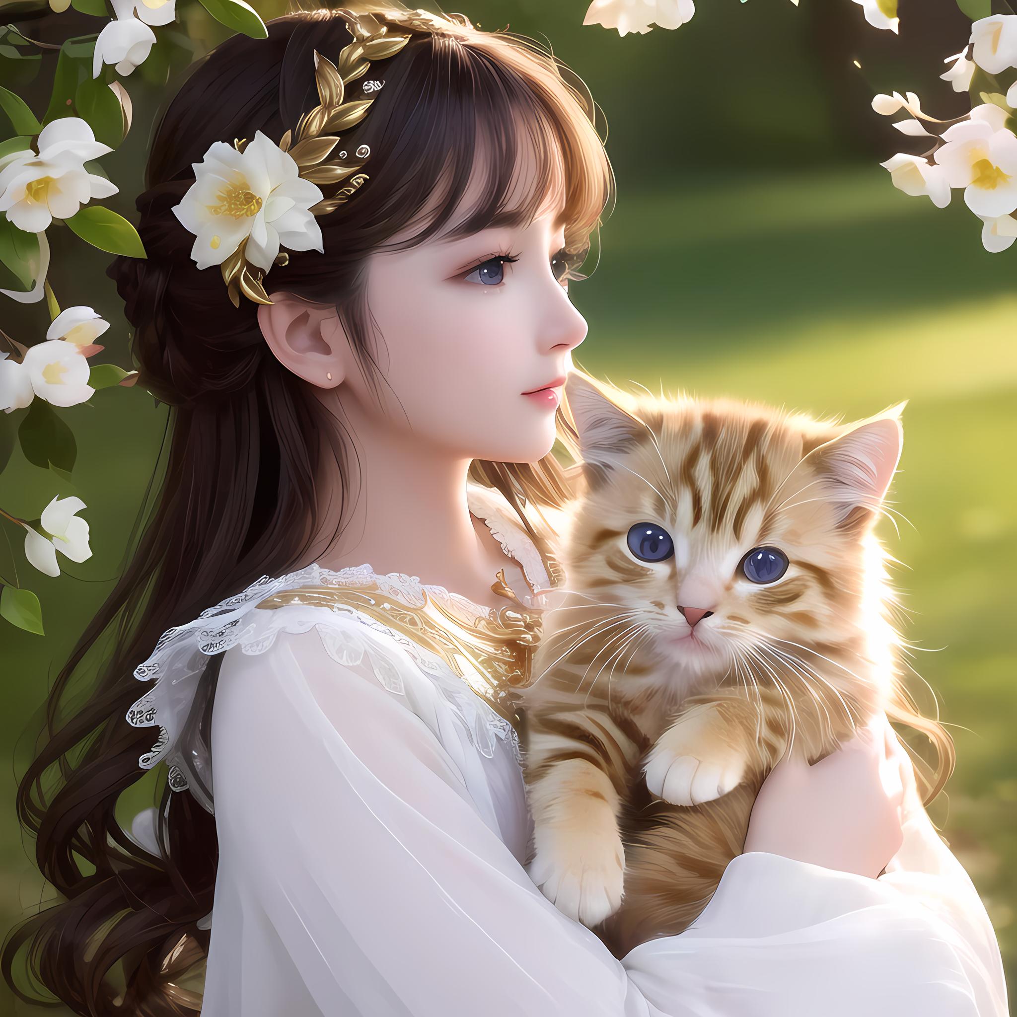 小姐姐和小花猫