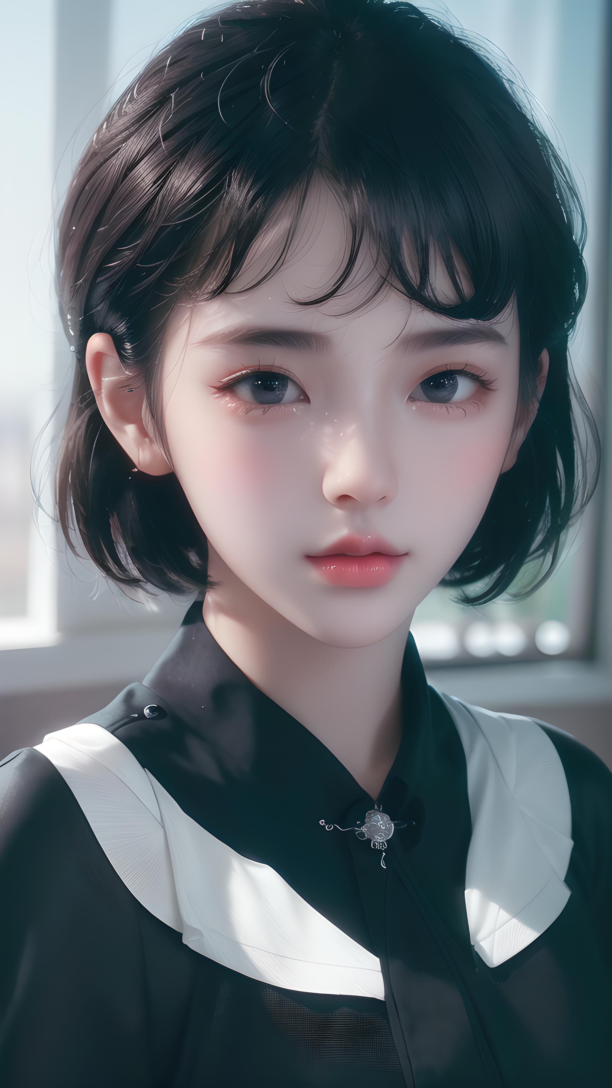 短发少女1