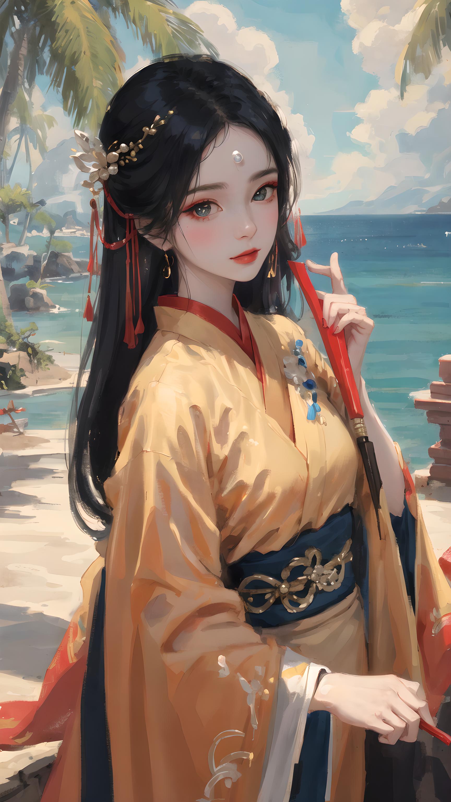 海边美女