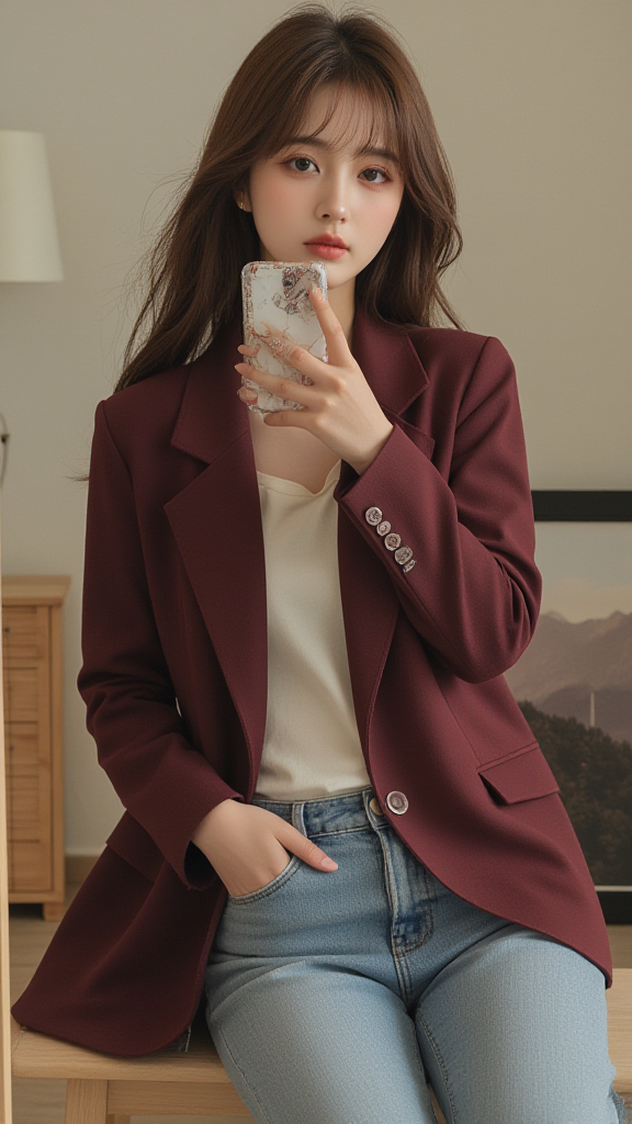 牛仔裤女孩