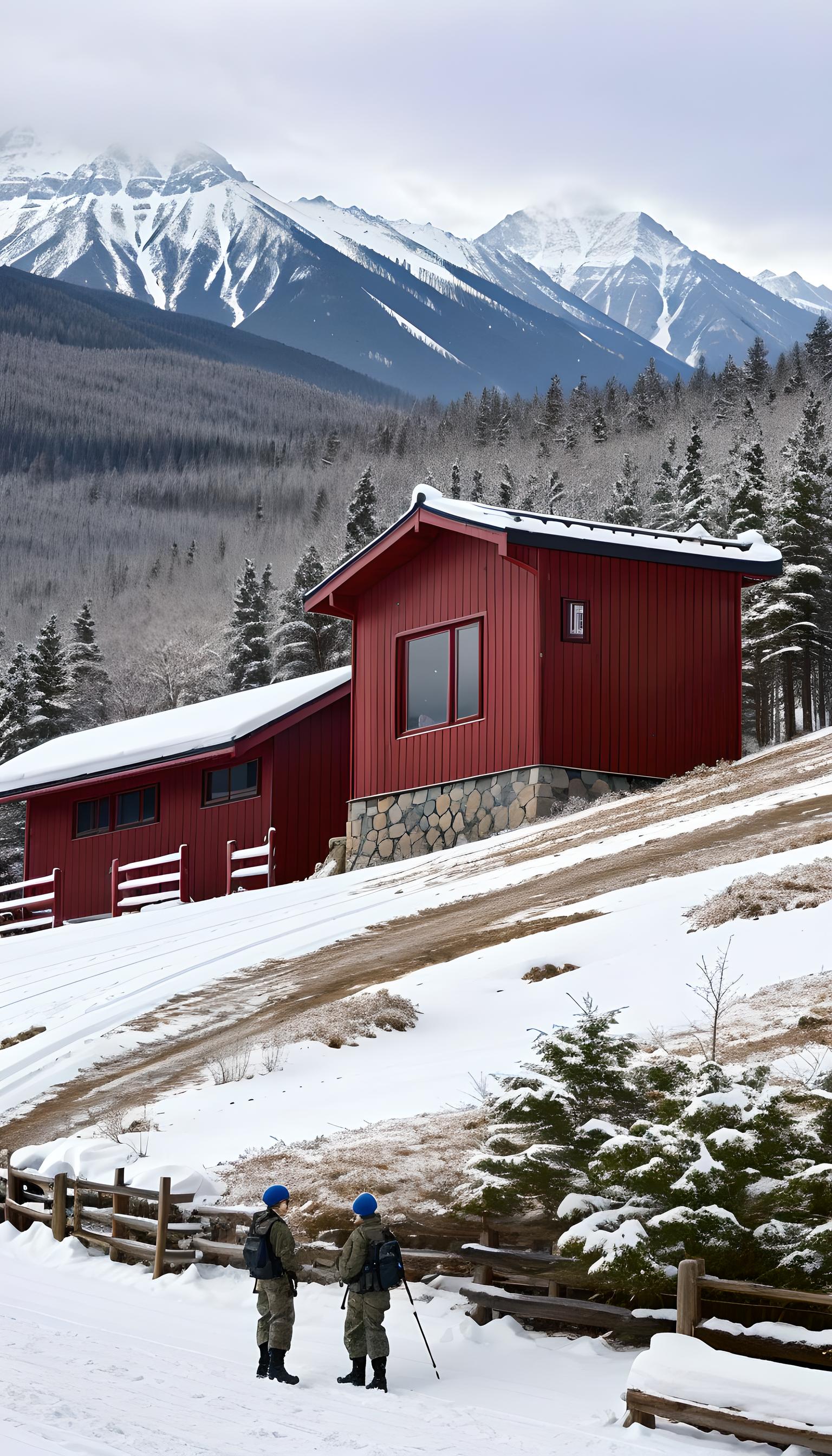 雪山上的哨所