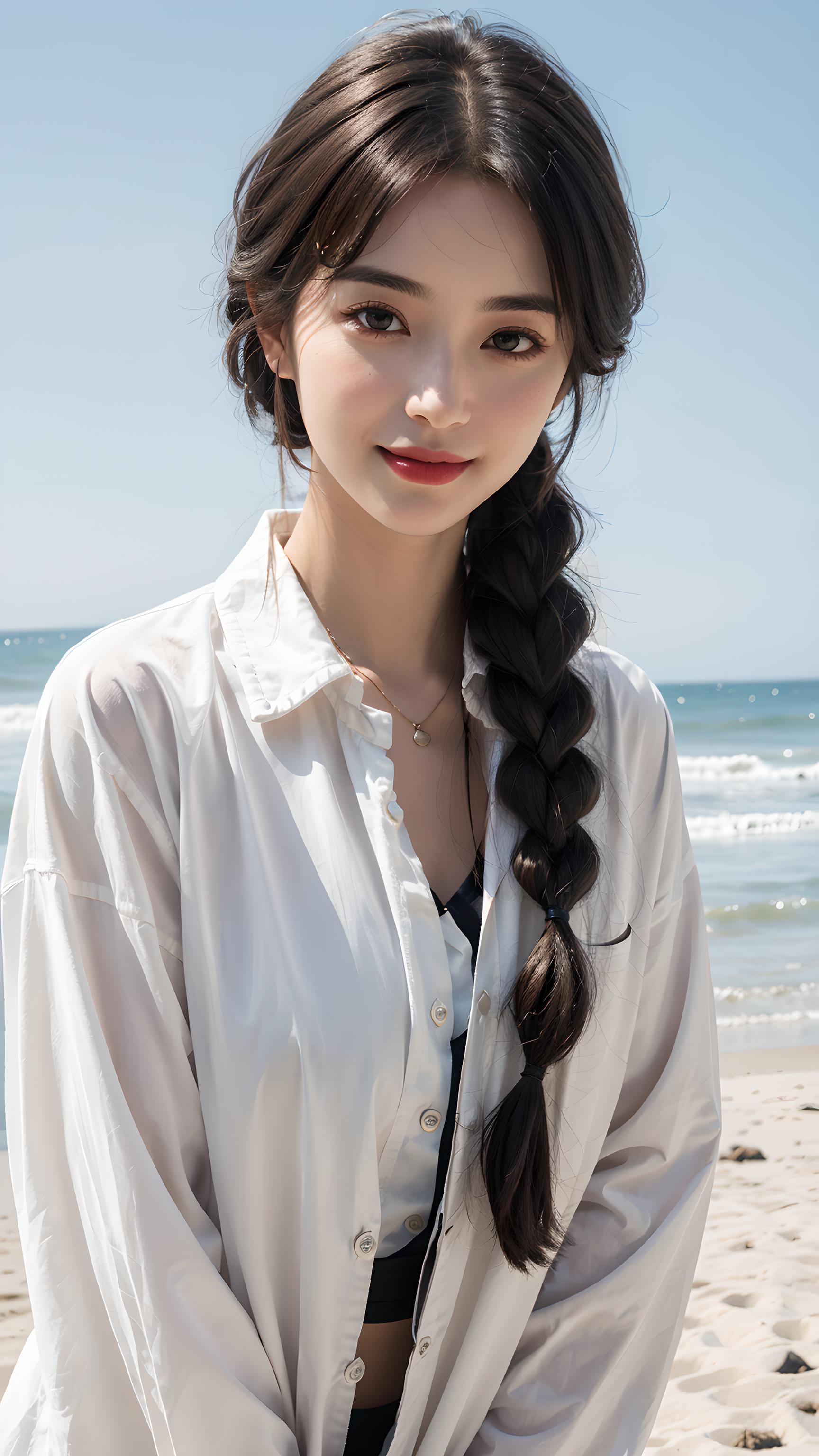 海边美女