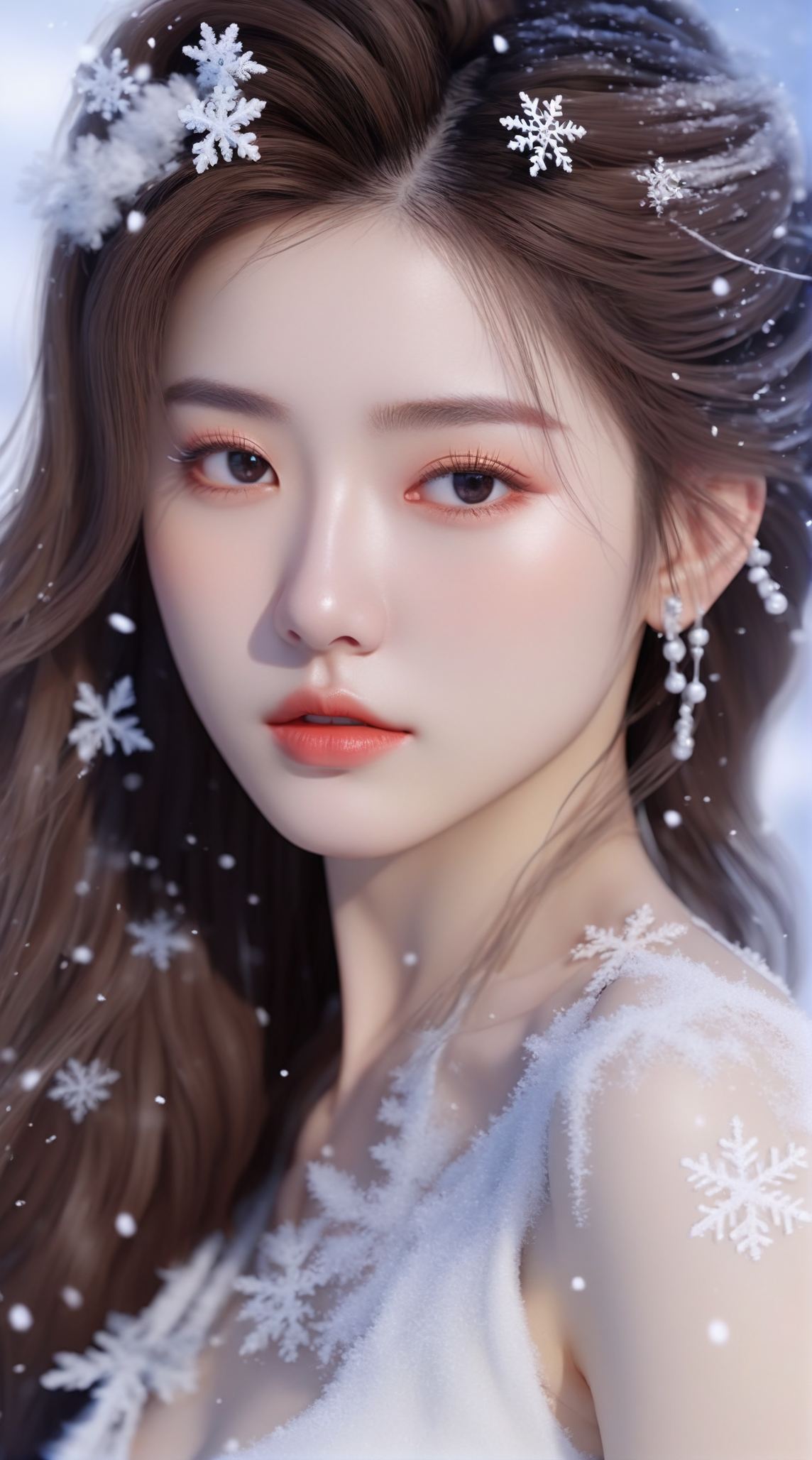 雪中美女