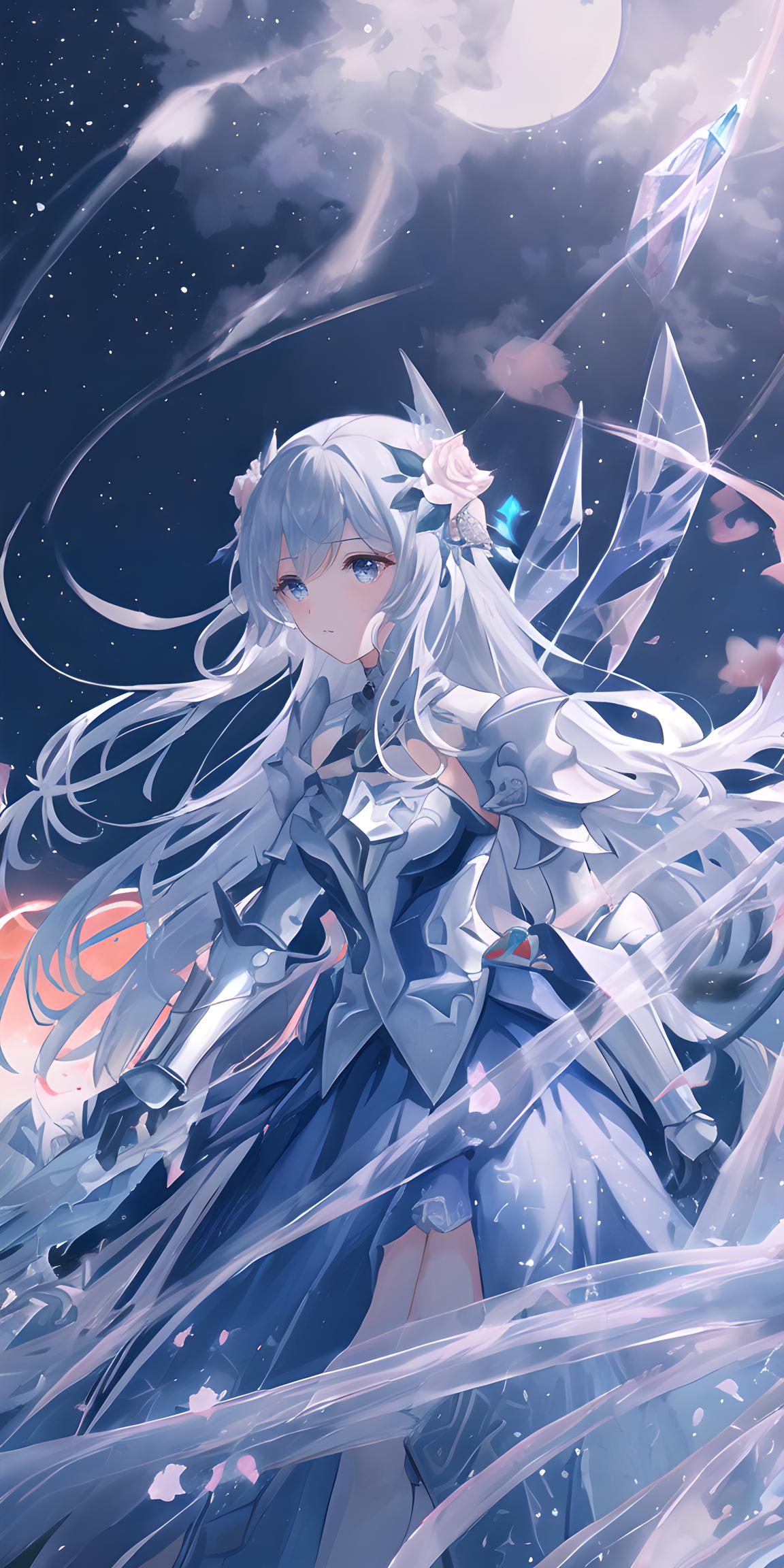 蓝发蓝瞳美少女