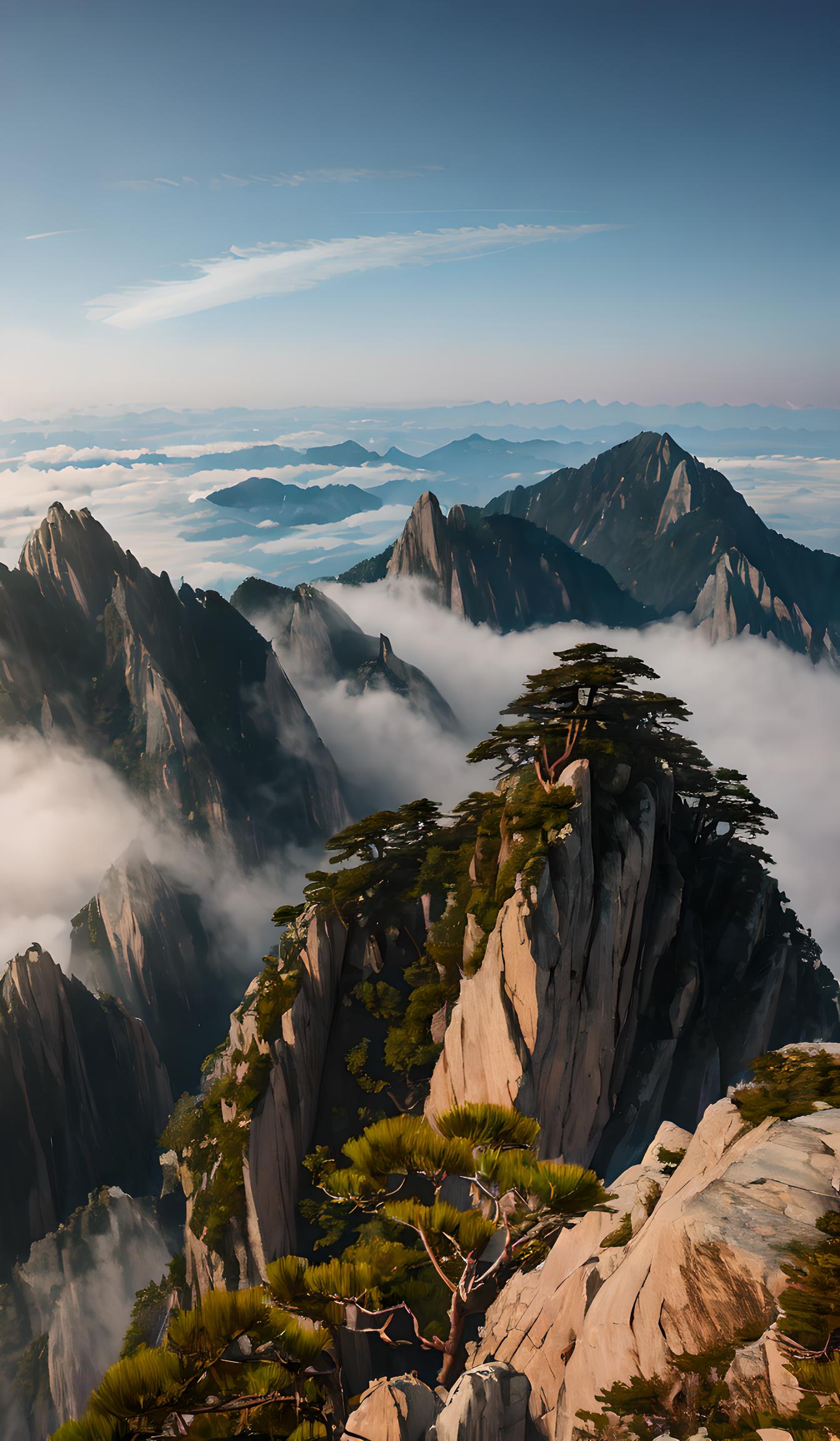 黄山迎日出