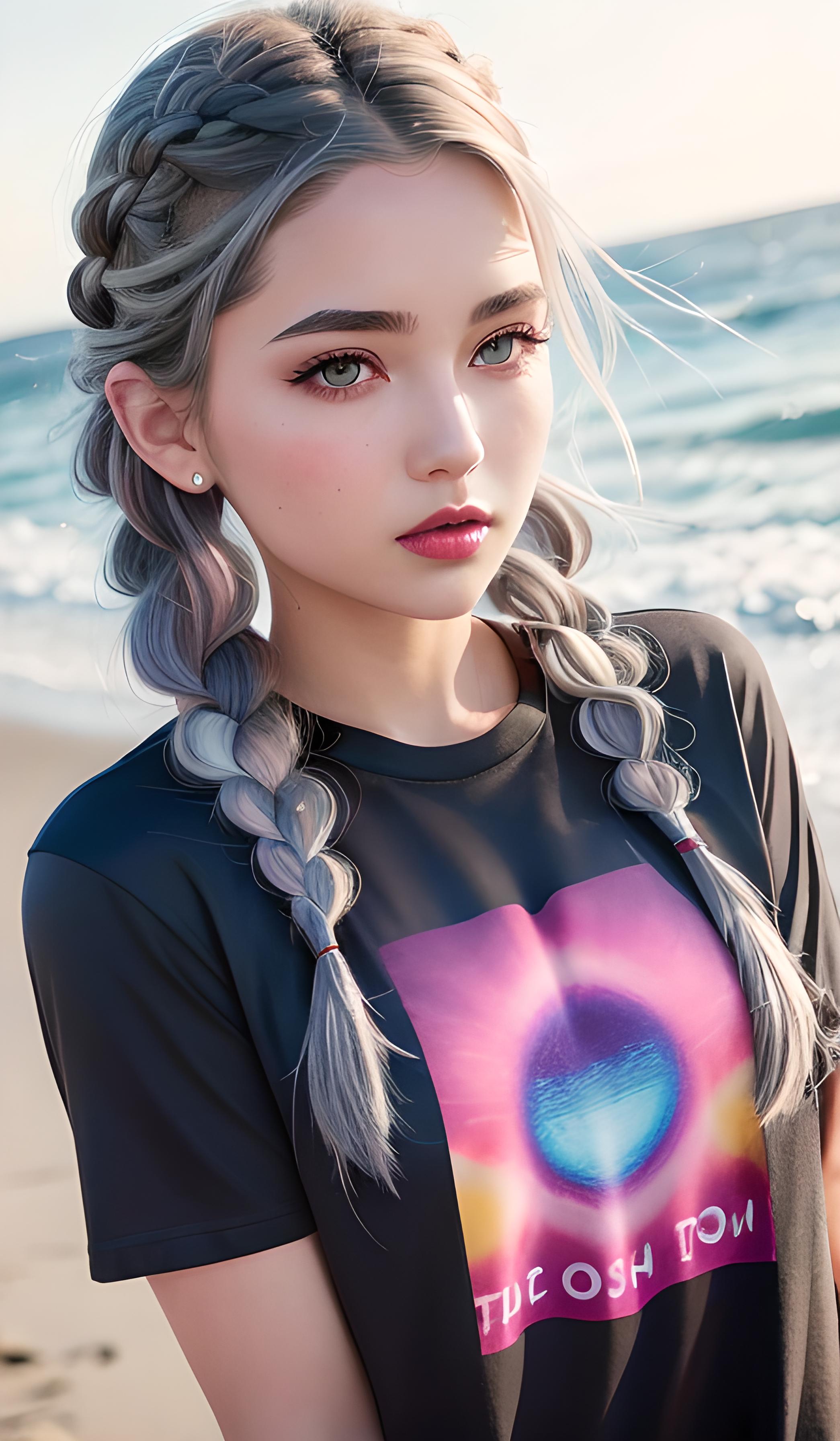 海边美女