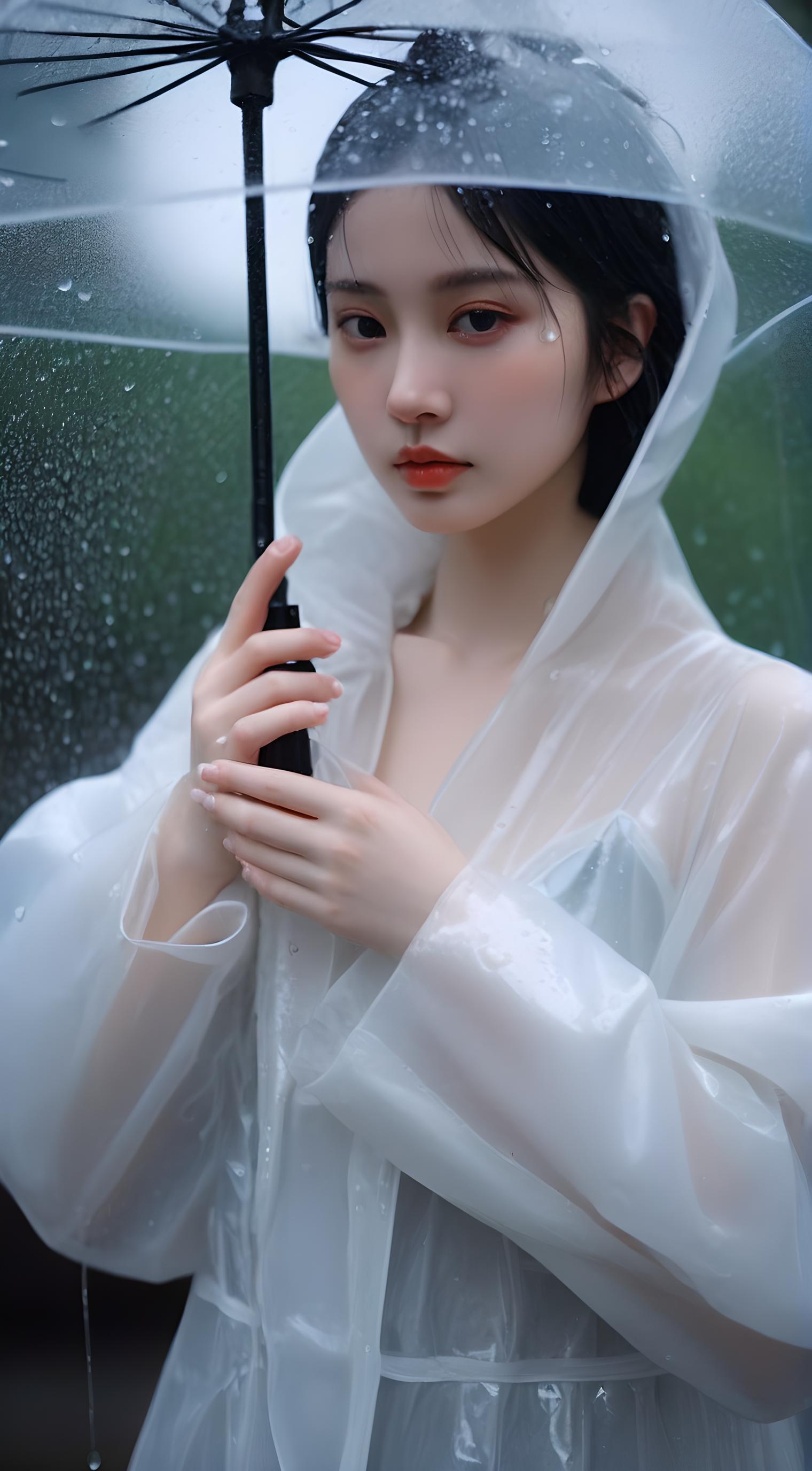雨中女孩