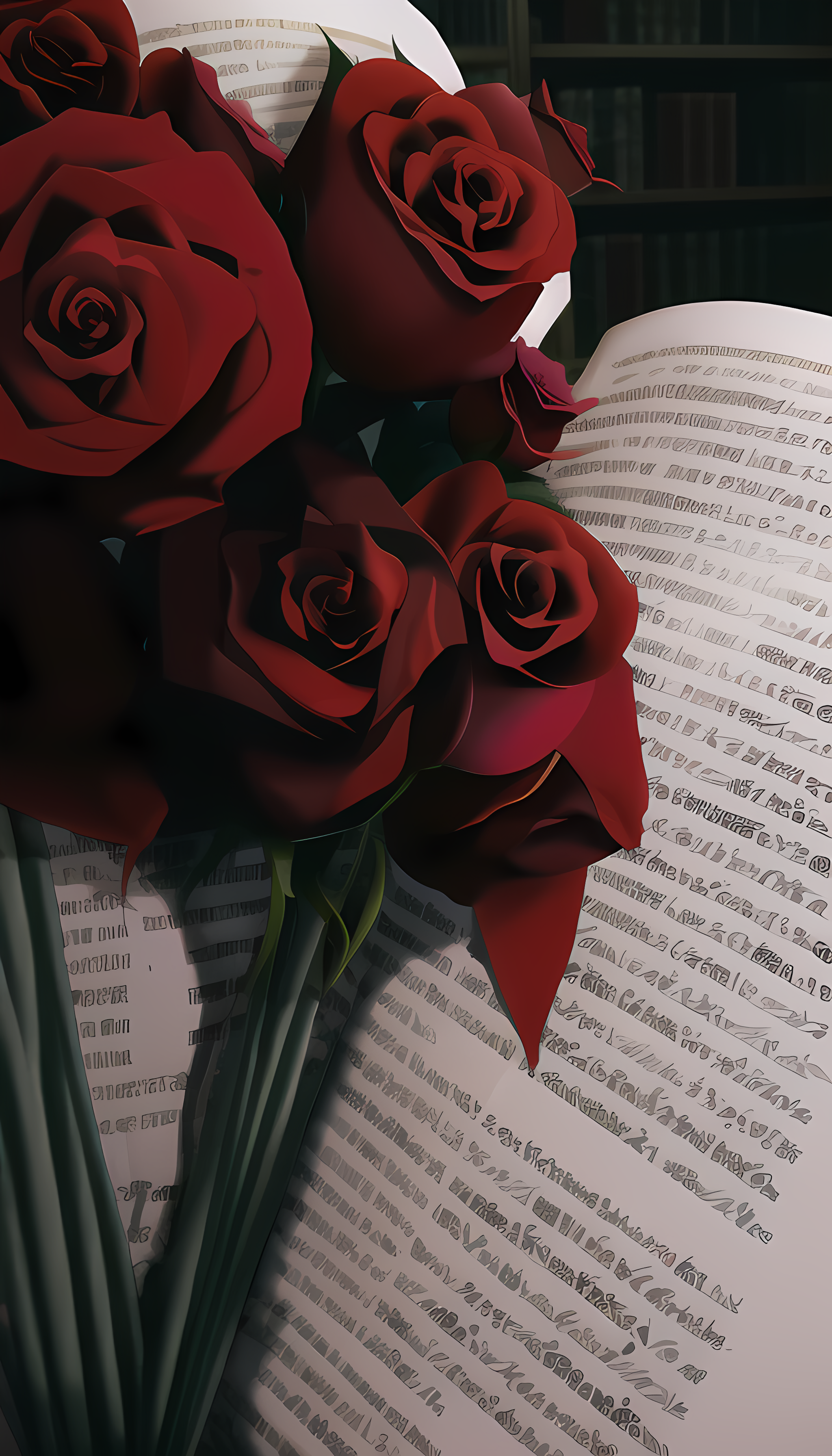 玫瑰和书