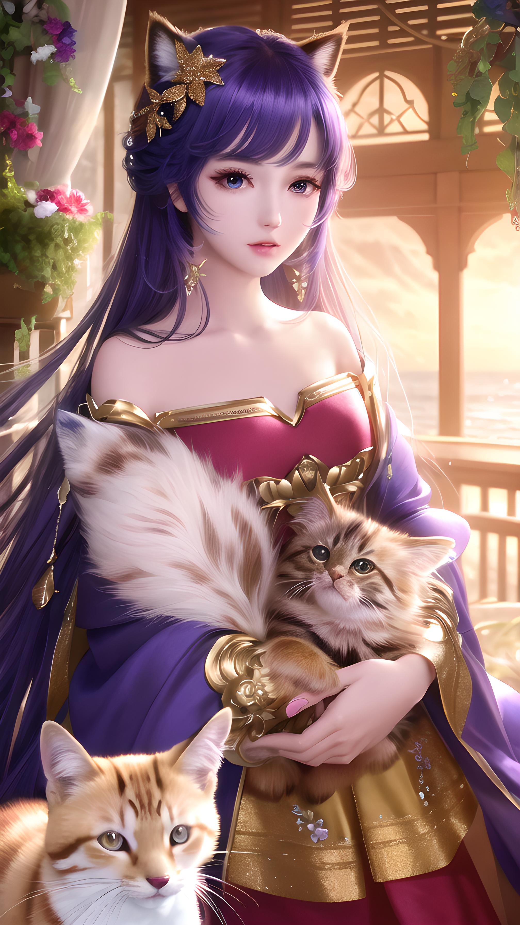 美女与猫