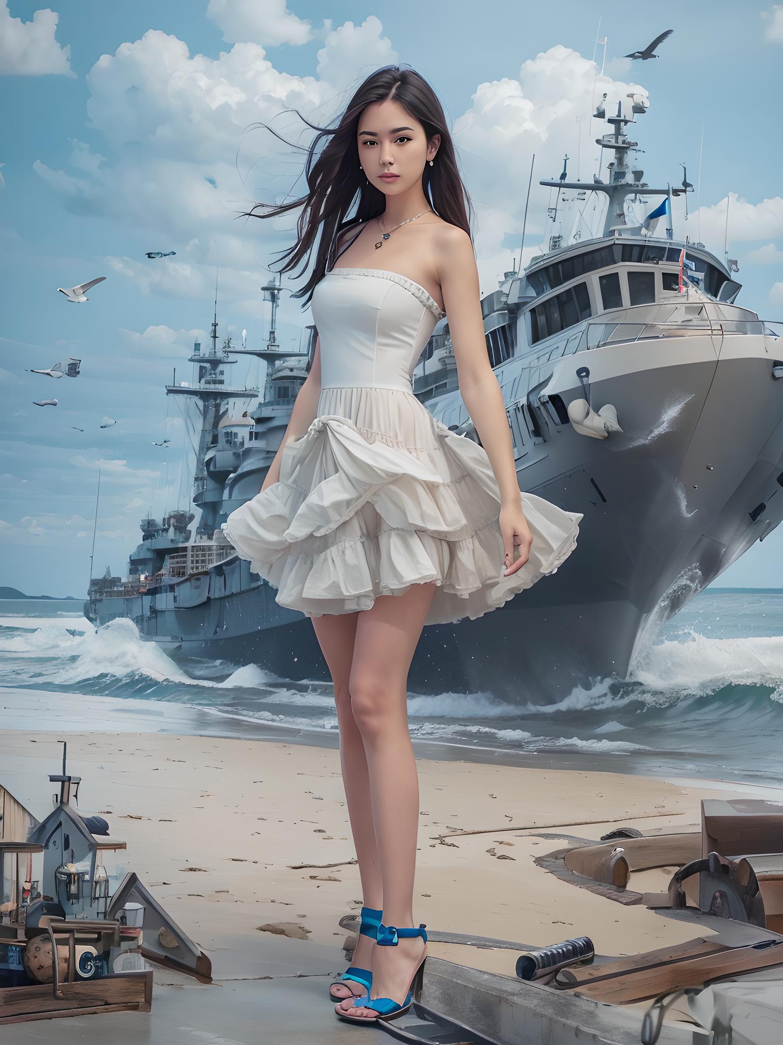 海边废土美女